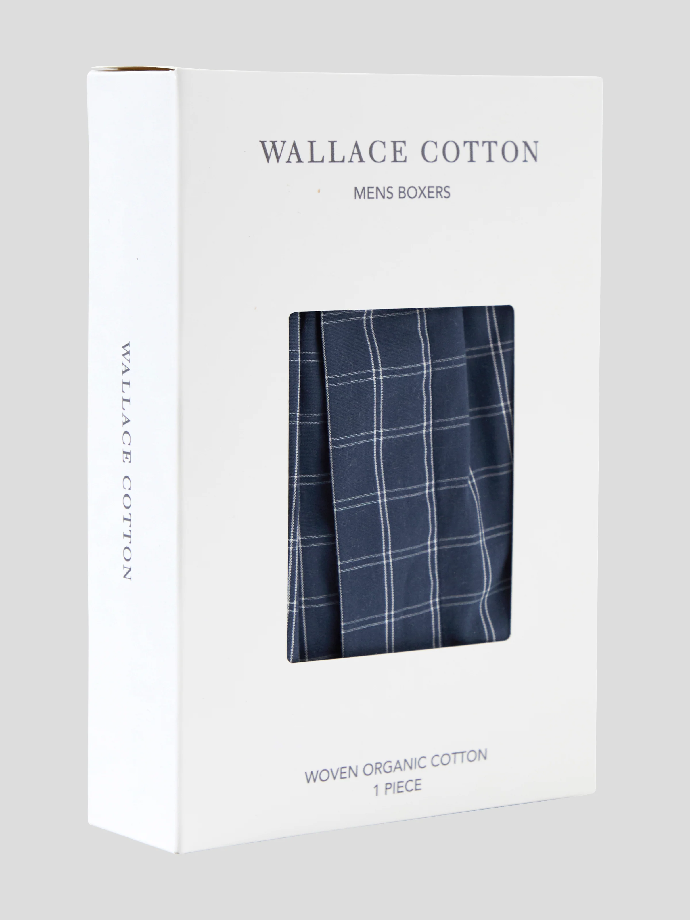 Archer Mens Boxer Shorts in Blue Check - Image 3