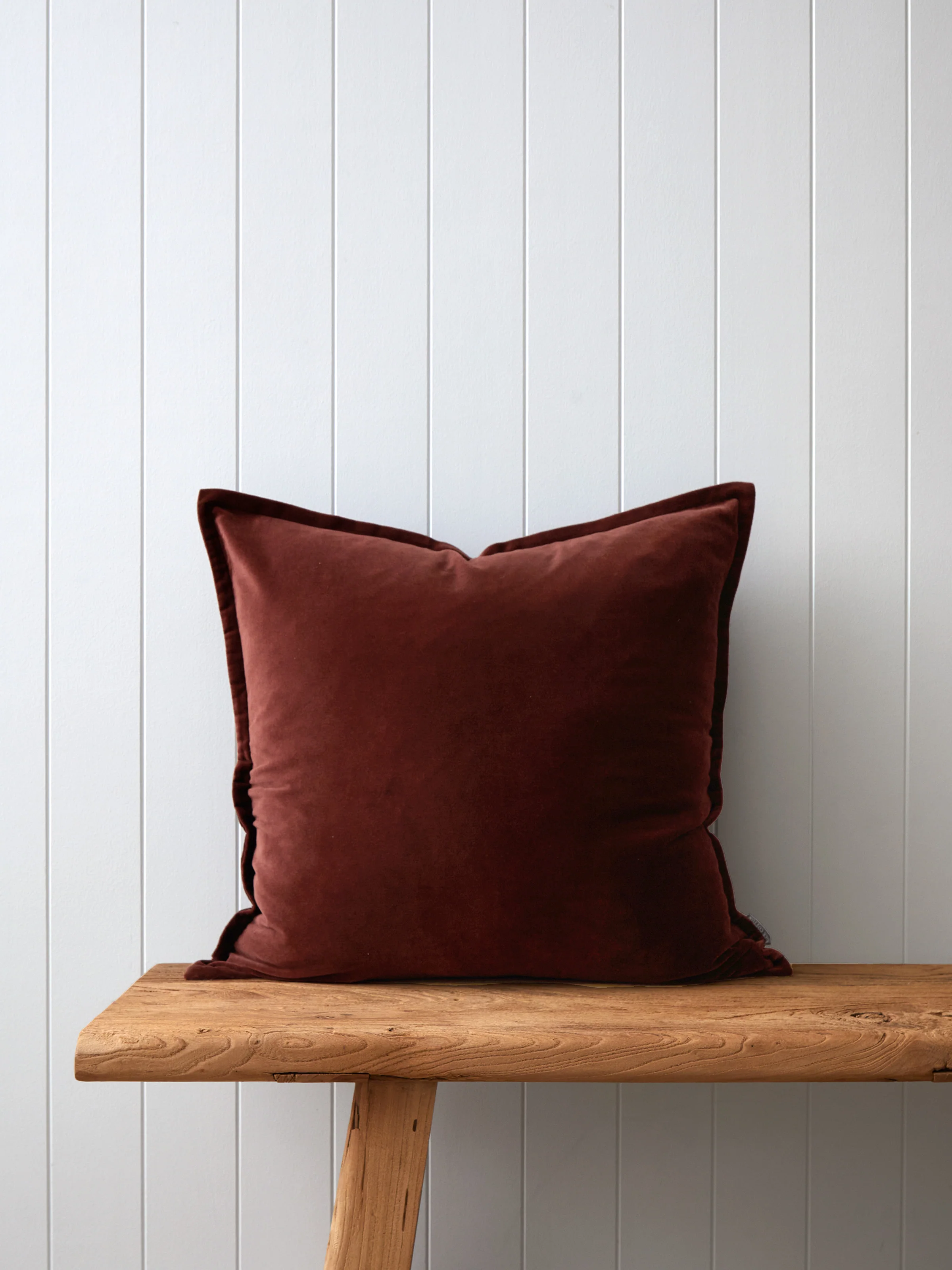 Belvedere Velvet Large Square Cushion Cover in Merlot