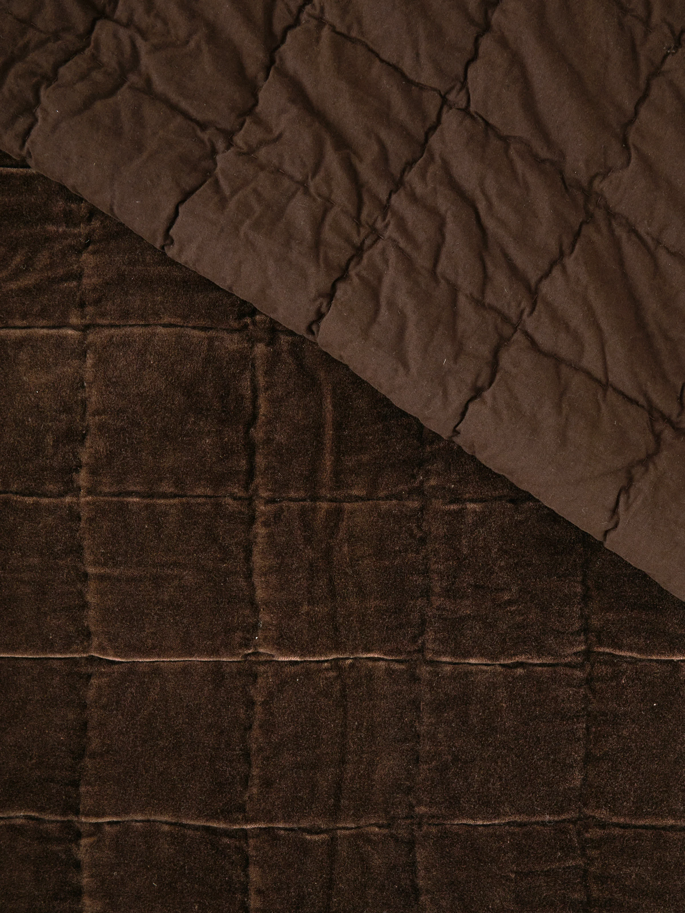 Belvedere Velvet Quilt in Cocoa - Image 4
