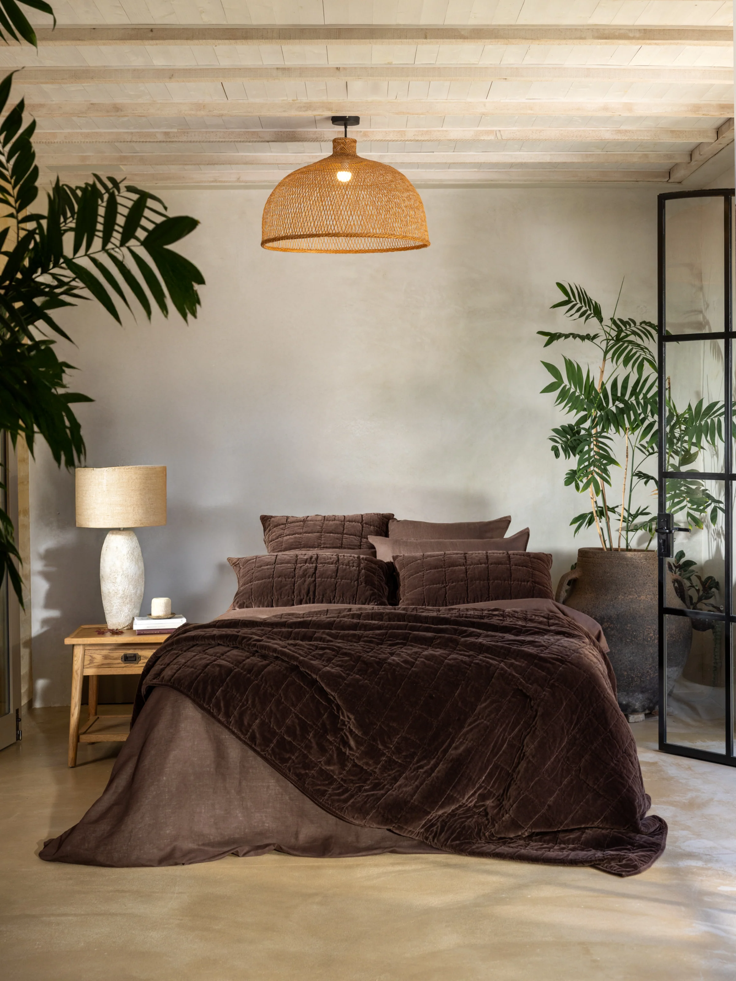 Belvedere Velvet Quilt in Cocoa - Image 5