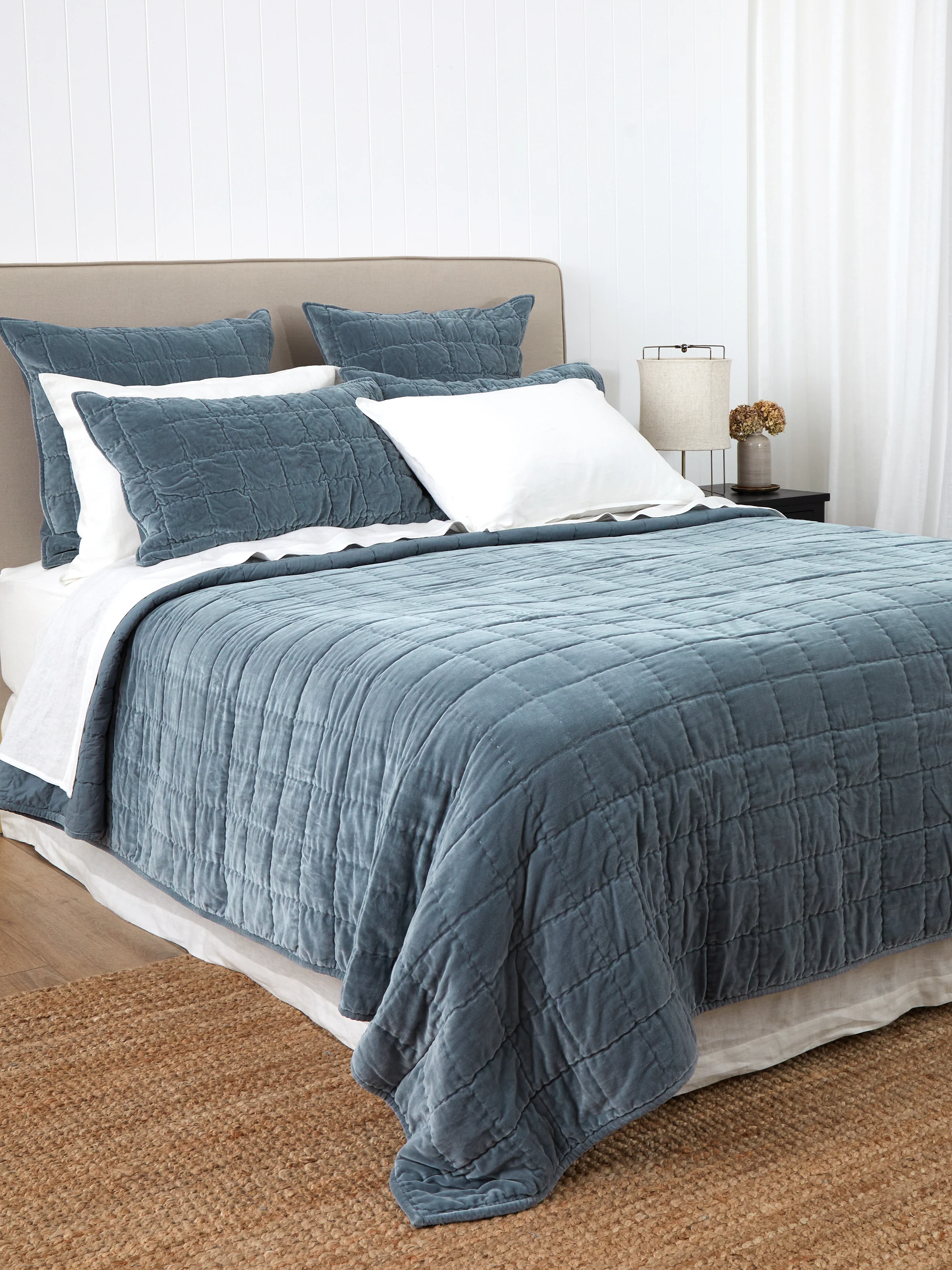 Belvedere Velvet Quilt in Haze - Image 3