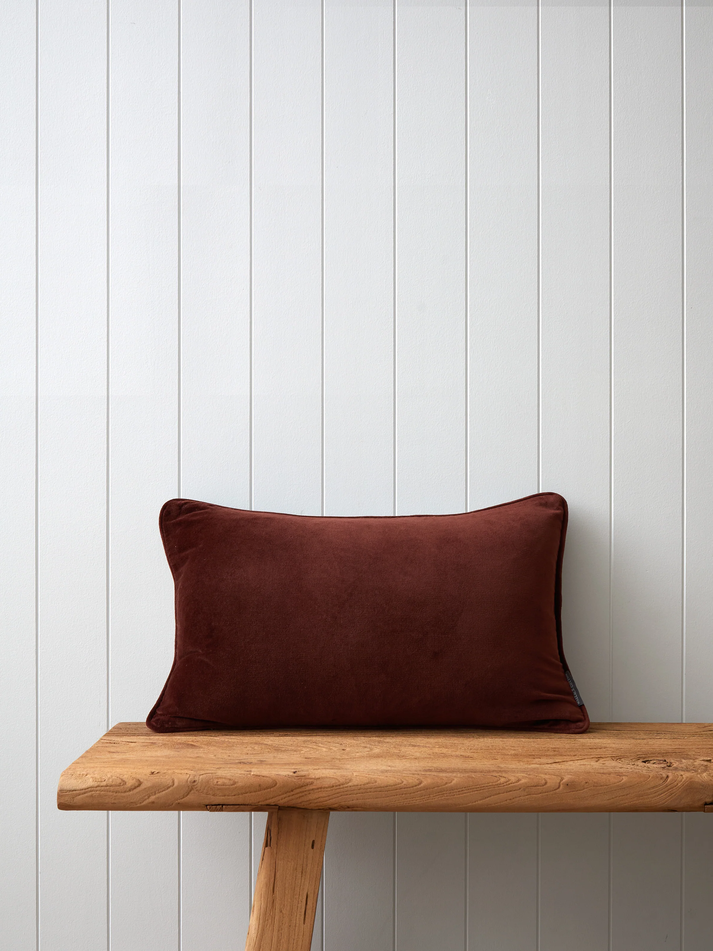 Belvedere Velvet Rectangle Cushion Cover in Merlot