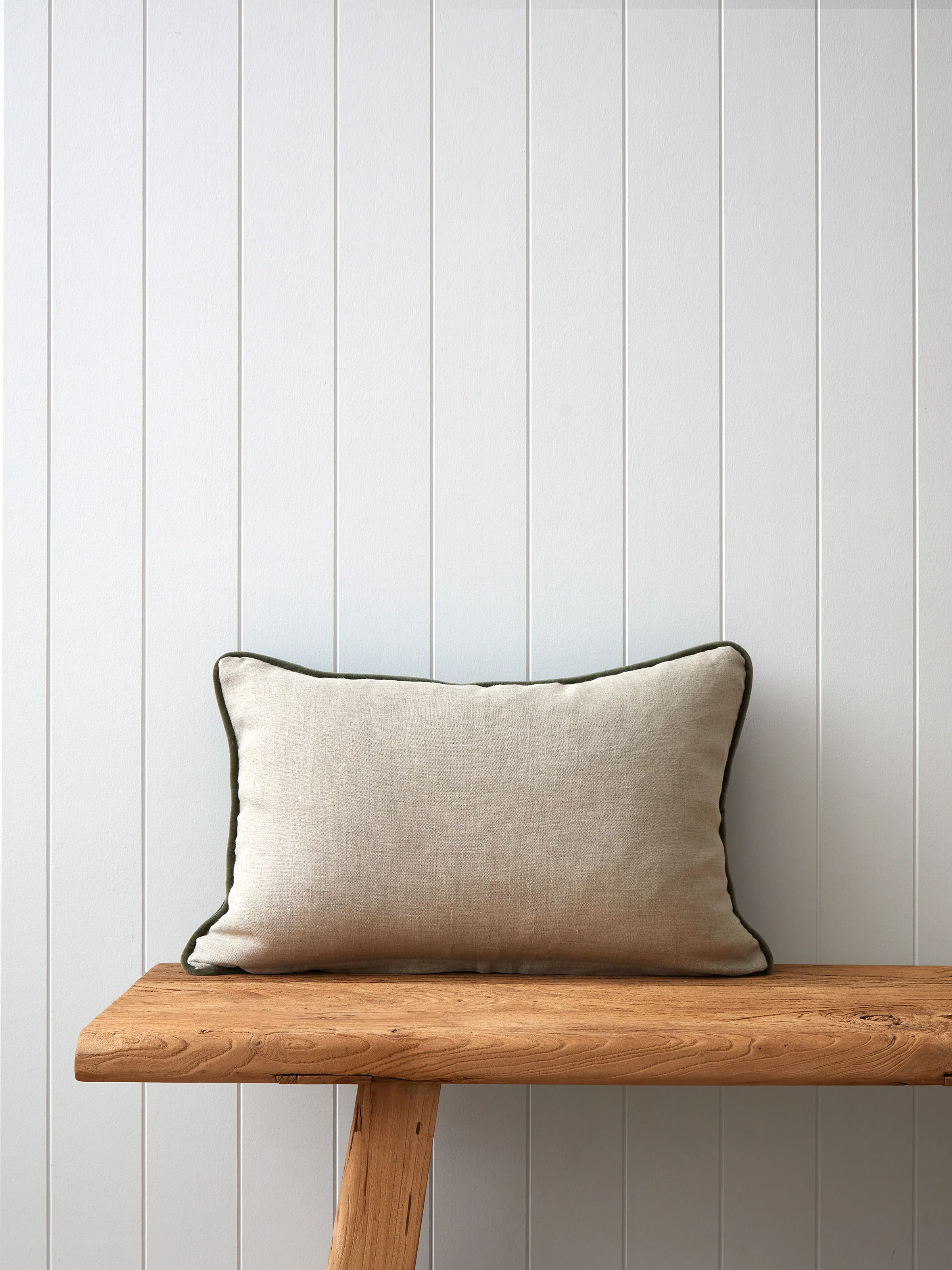Belvedere Velvet Rectangle Cushion Cover in Willow - Image 3
