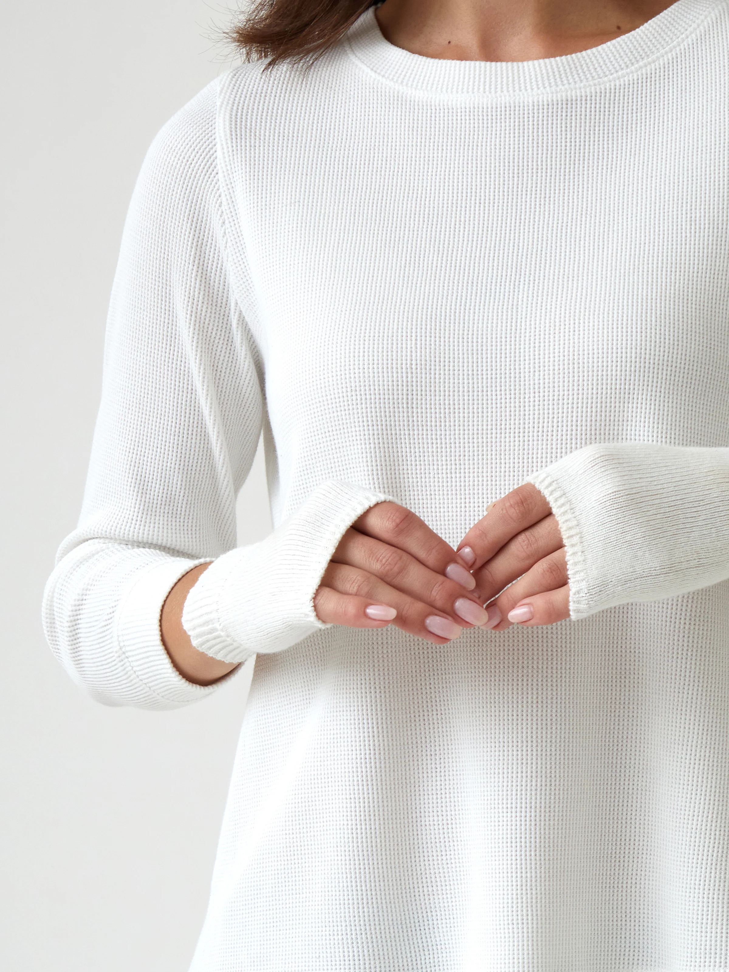 Cotton Cashmere Hand Warmers in Ivory