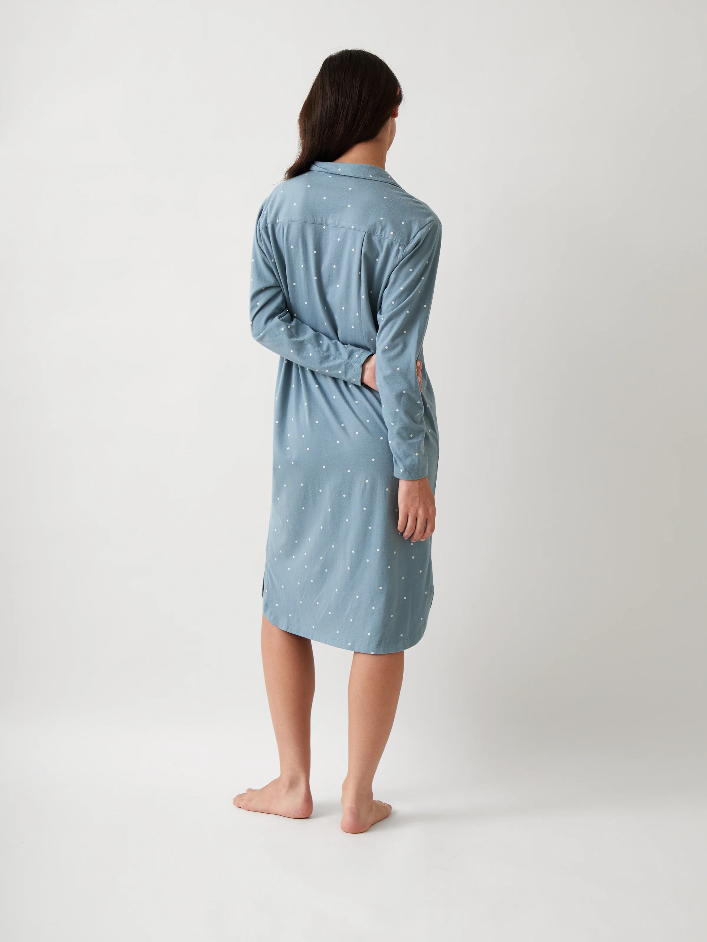 Georgie Organic Brushed Cotton Knit Nightshirt - Image 4