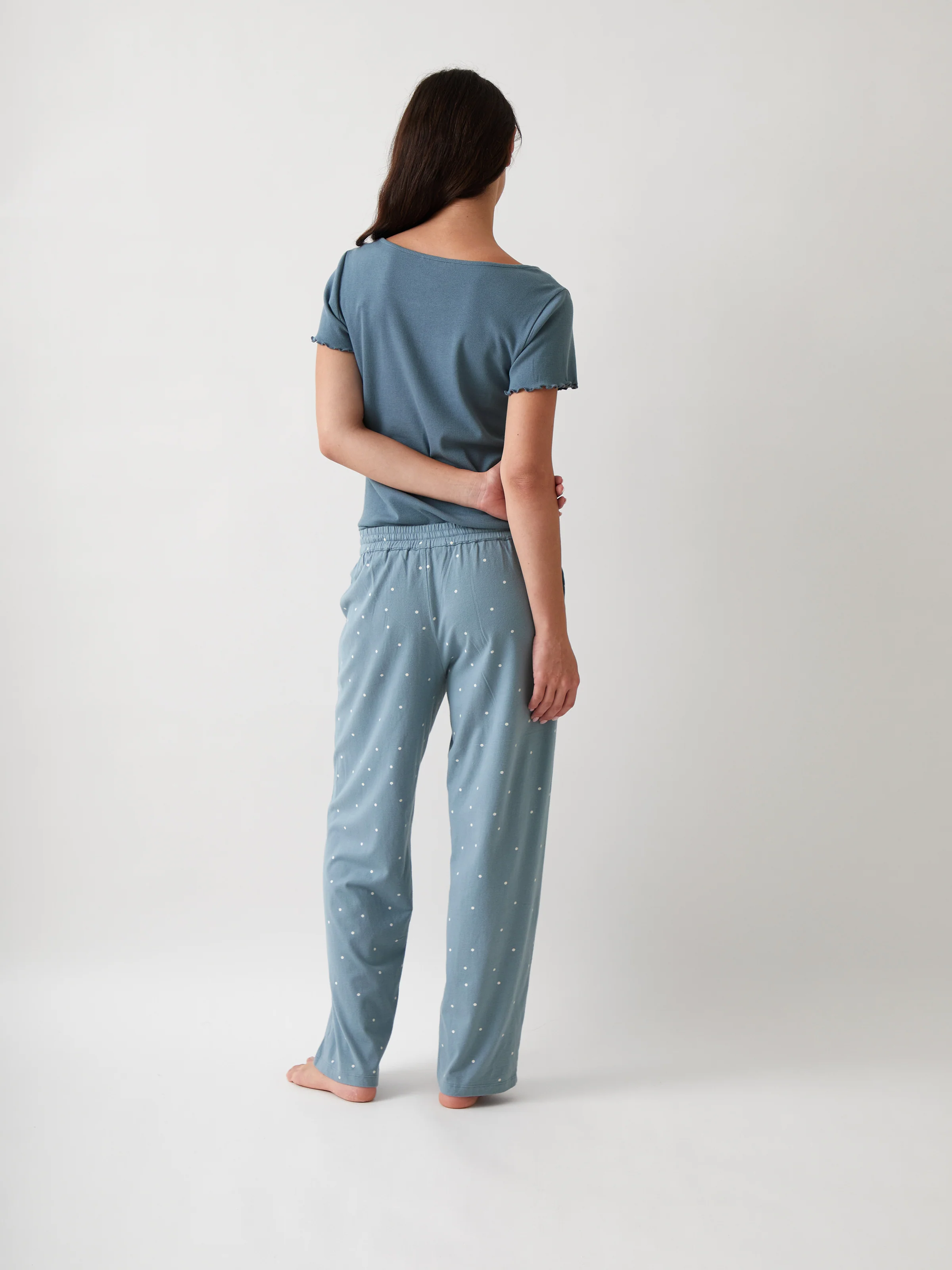Georgie Organic Brushed Cotton Knit PJ Pants - Image 4