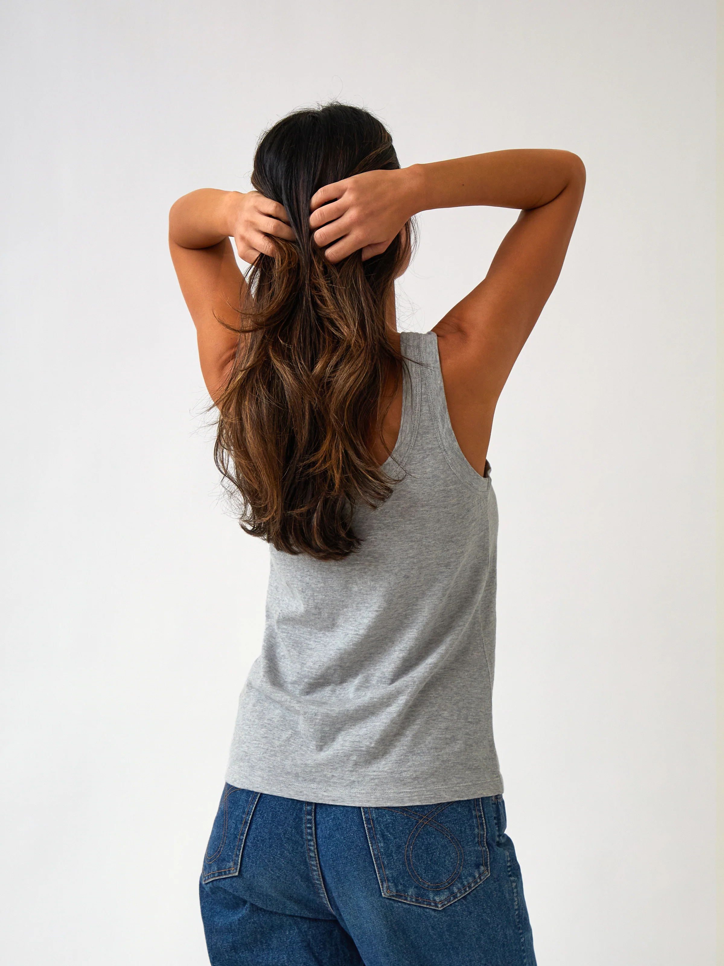 Harper Singlet in Grey Marle - Image 3