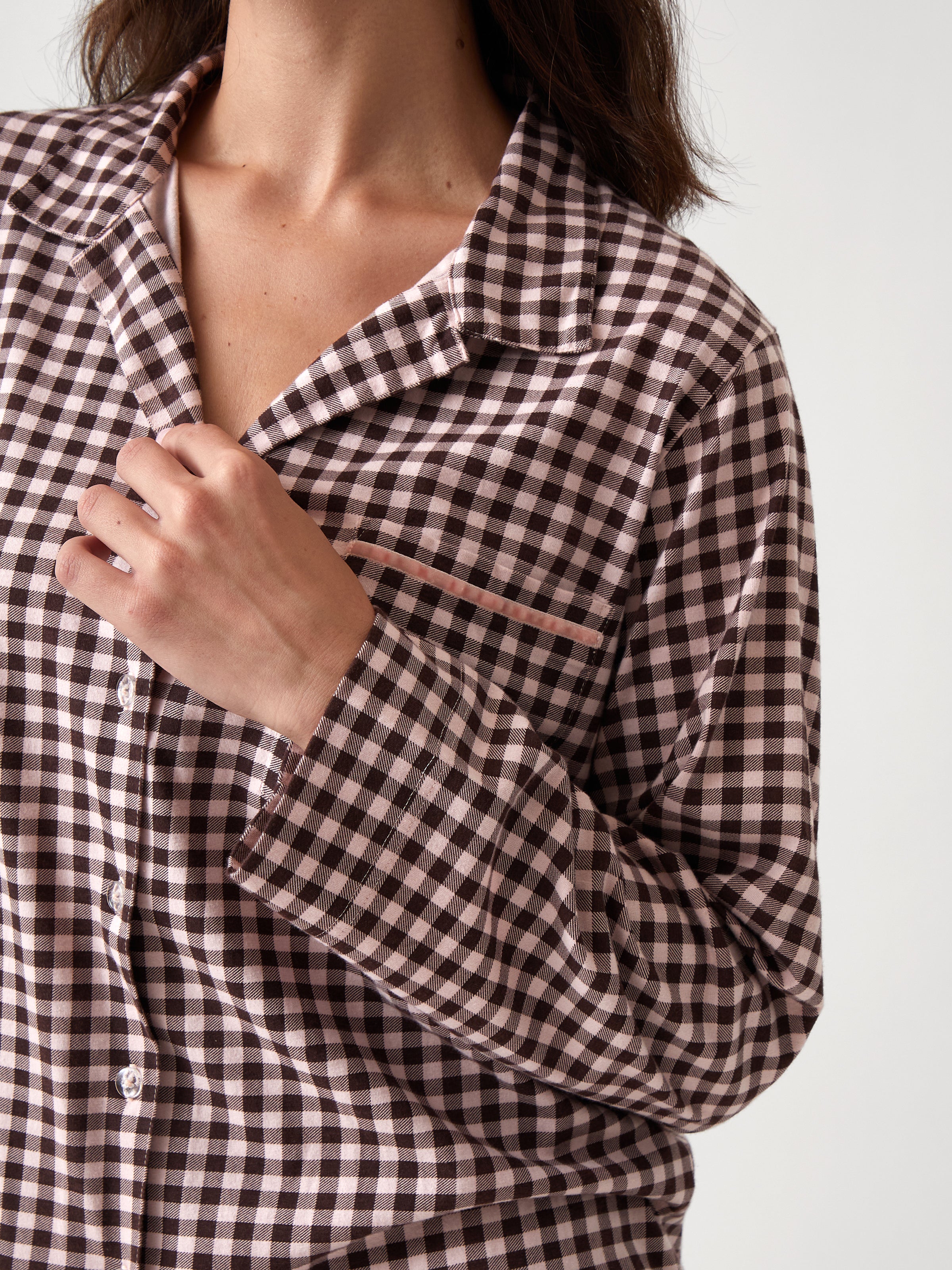 Kendra Organic Brushed Cotton Knit PJ Shirt - Image 2