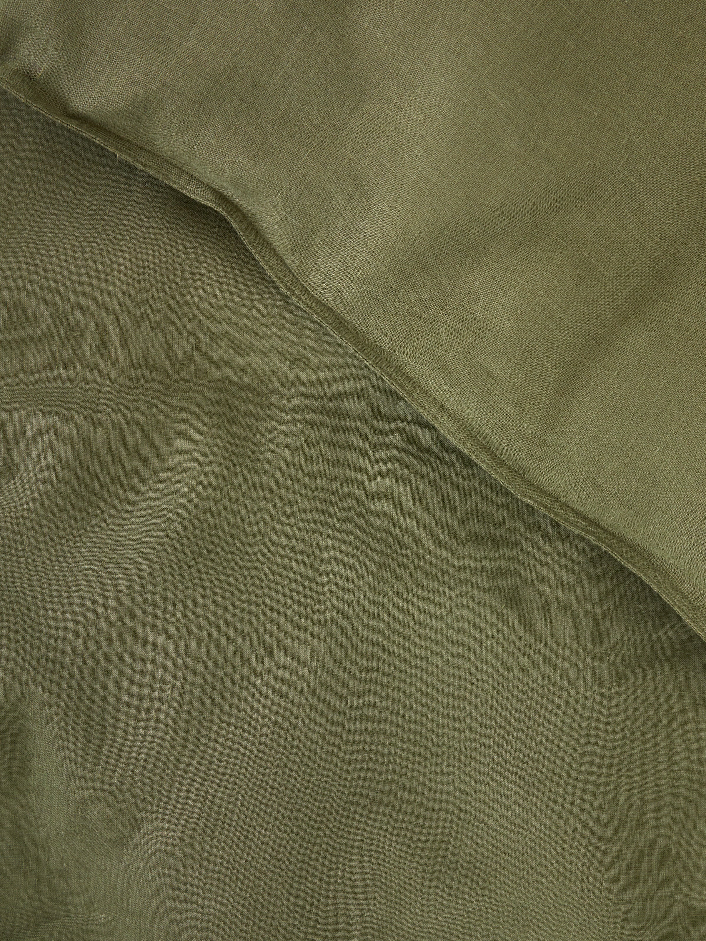 Loft Linen Duvet Cover Set in Olive - Image 4