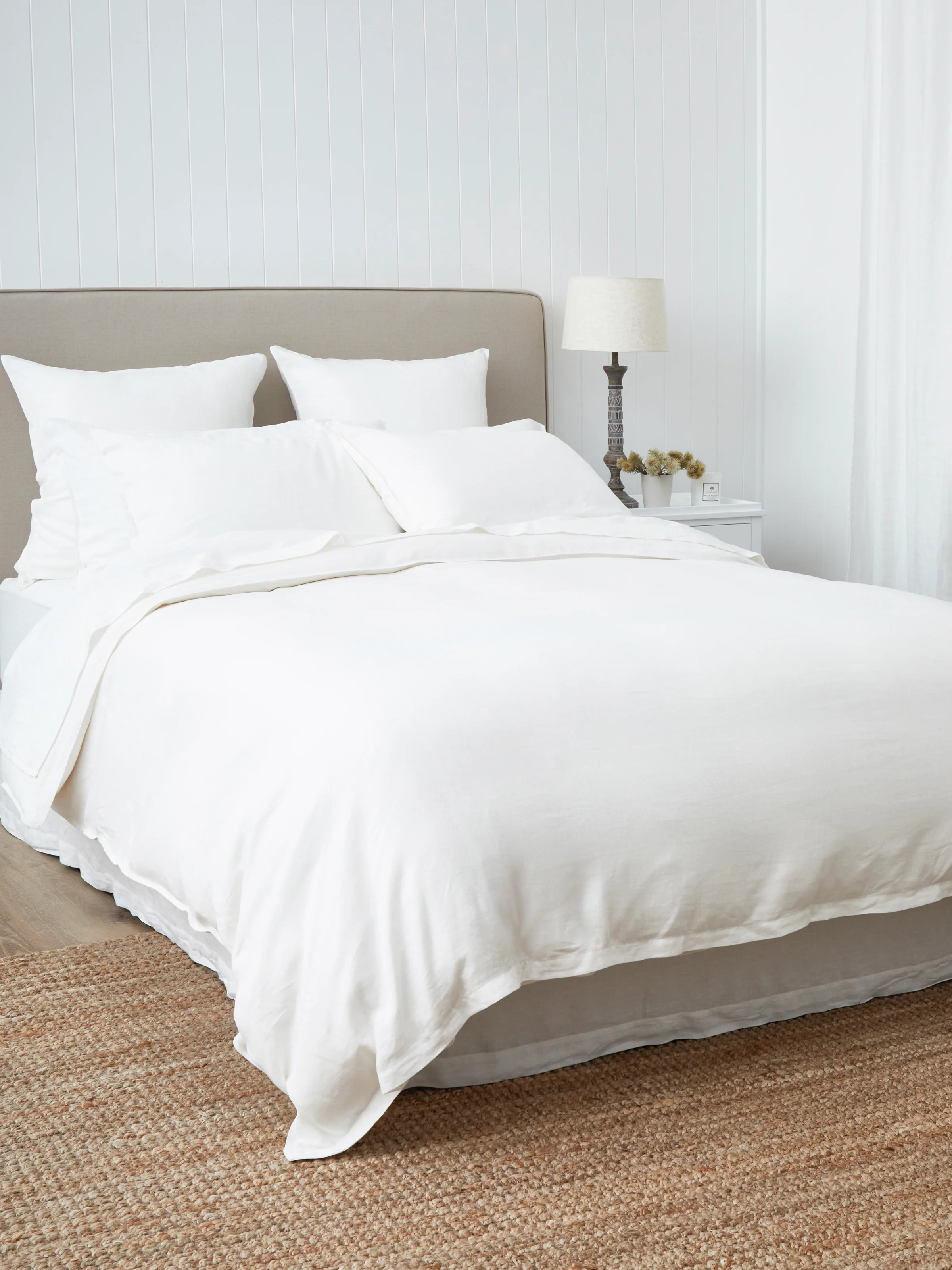 Loft Linen Duvet Cover Set in White - Image 3