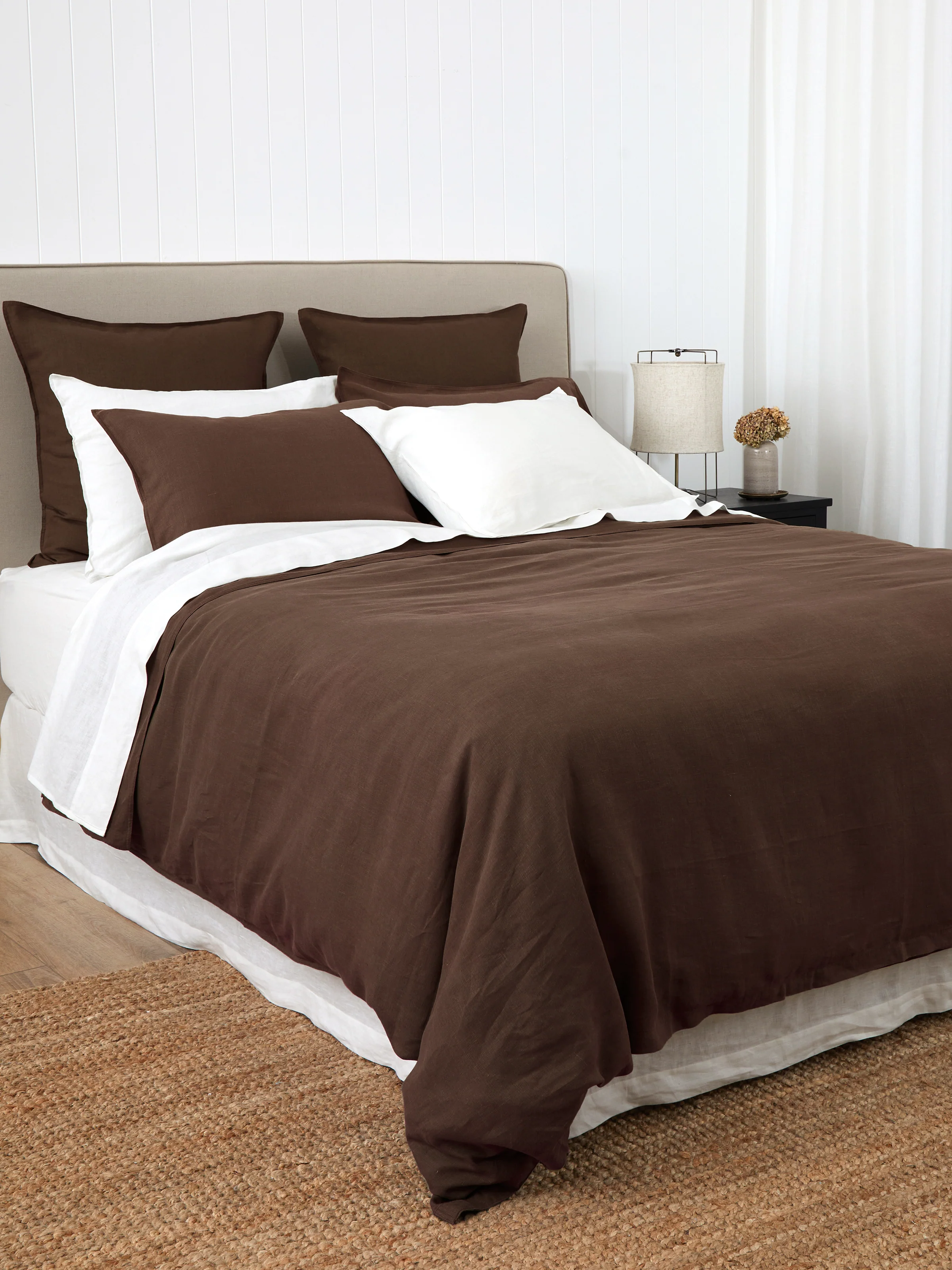 Loft Linen Duvet Cover Set in Cocoa - Image 3