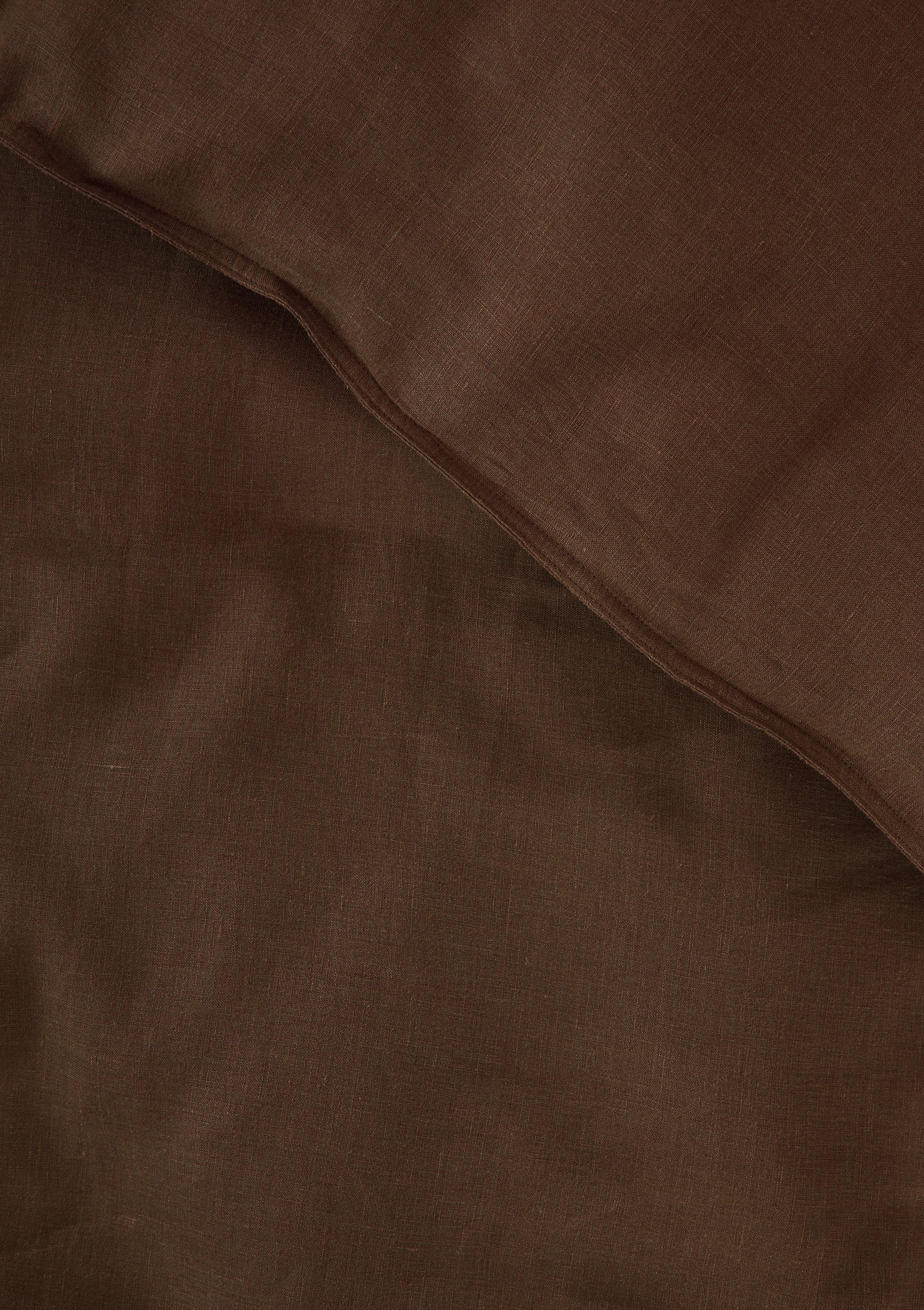 Loft Linen Duvet Cover Set in Cocoa - Image 4