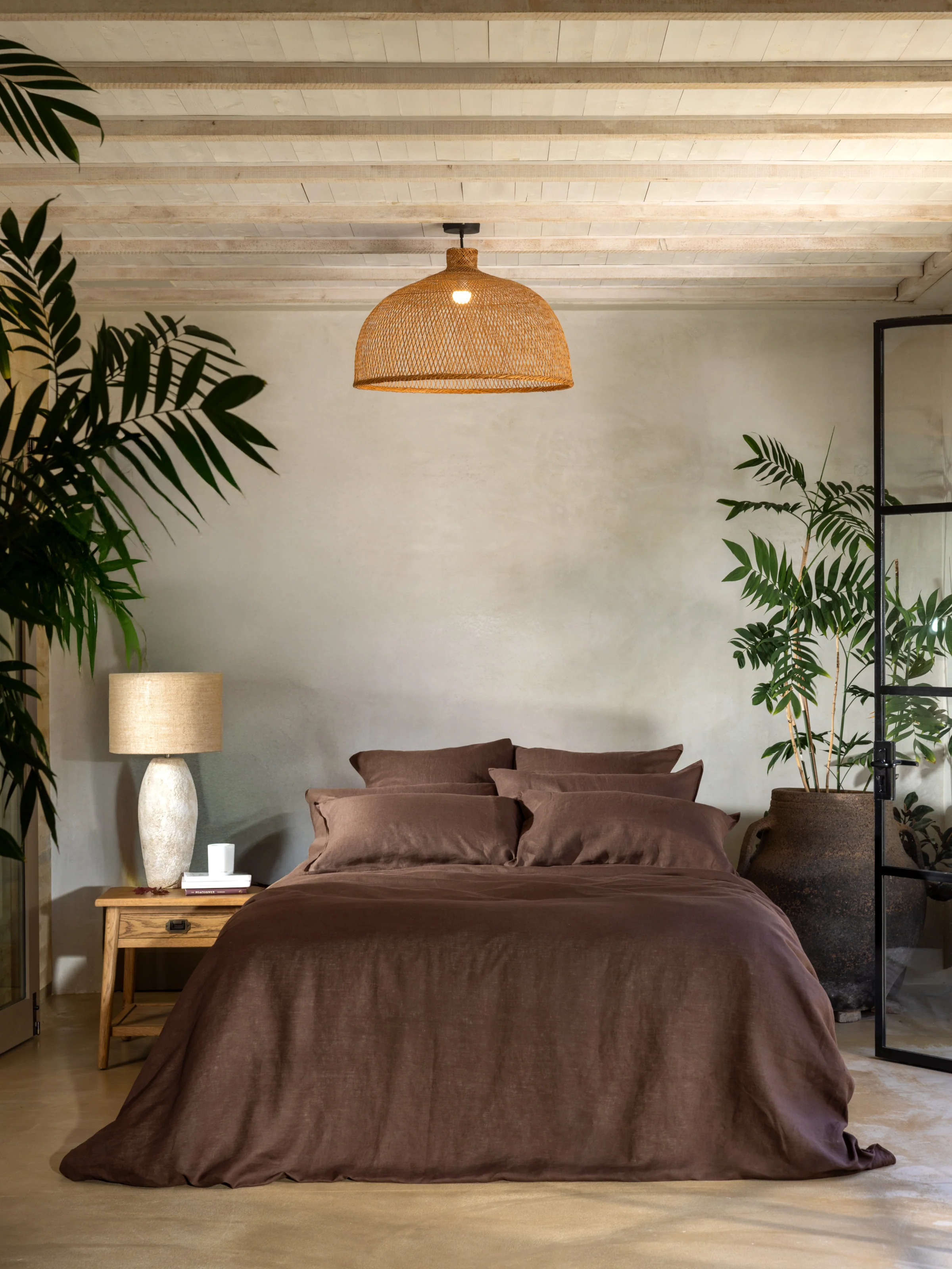 Loft Linen Duvet Cover Set in Cocoa - Image 5