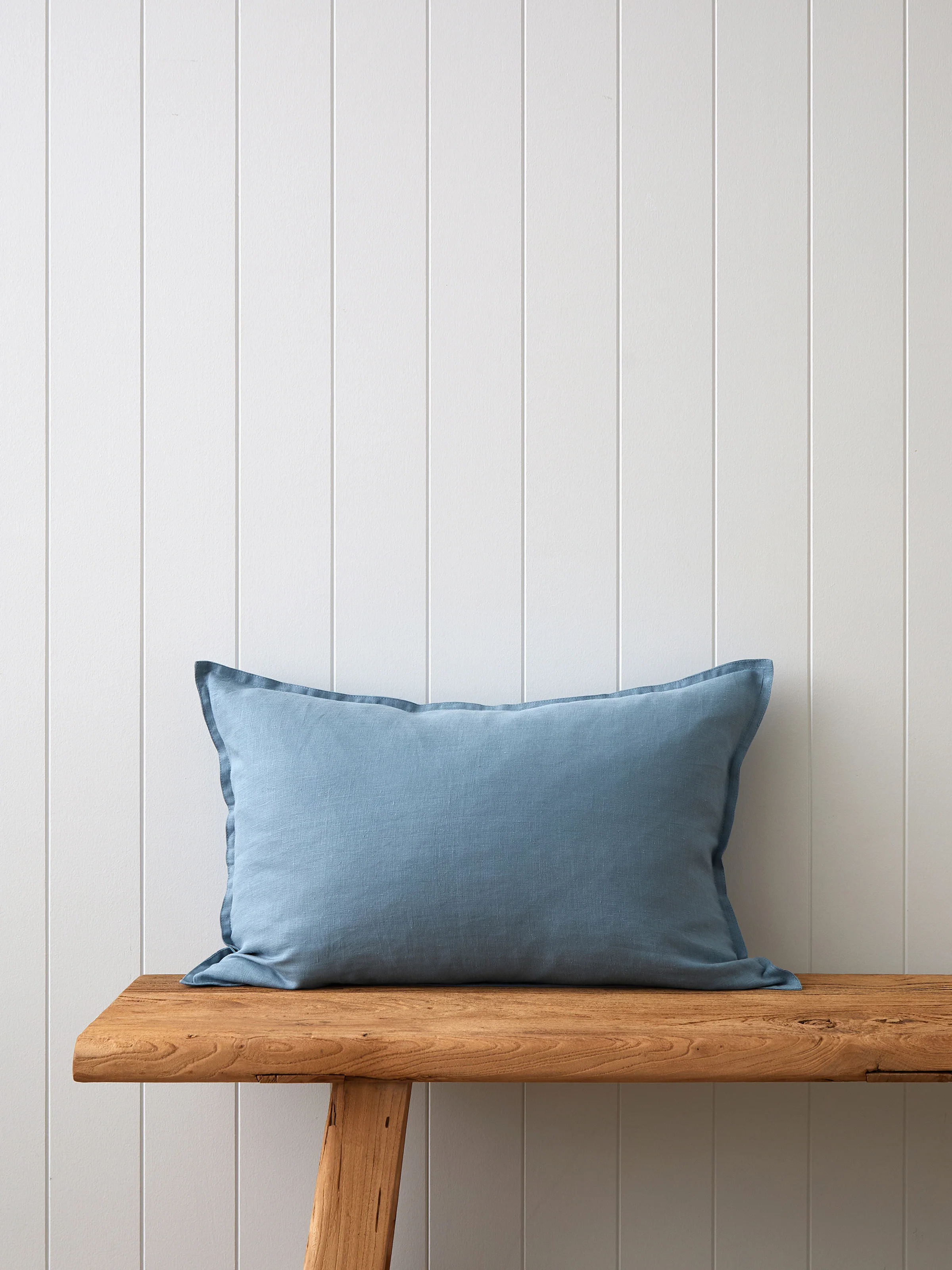Loft Linen Rectangle Cushion Cover in Coast Blue