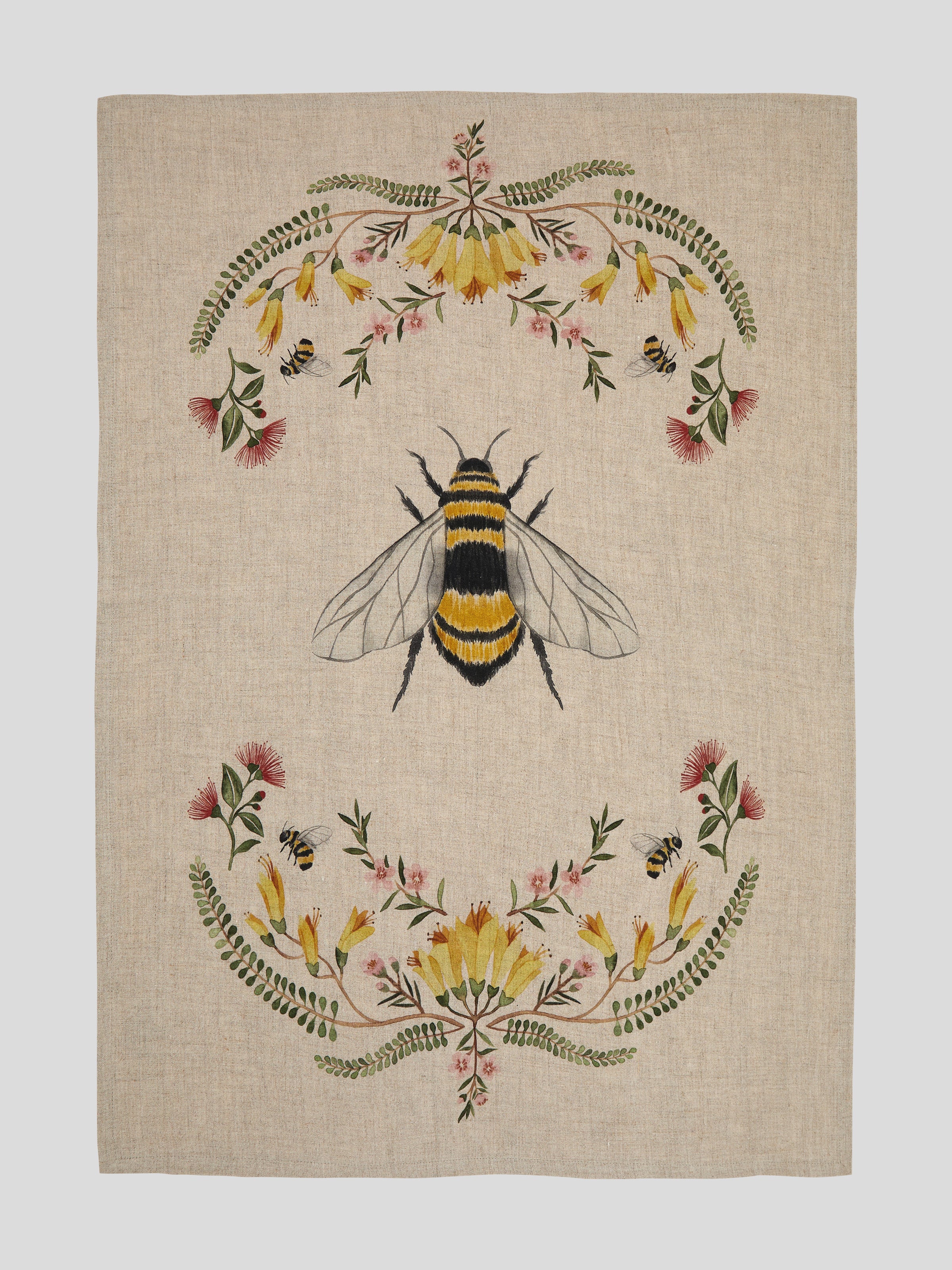 Native Bee Linen Tea Towel - Image 3