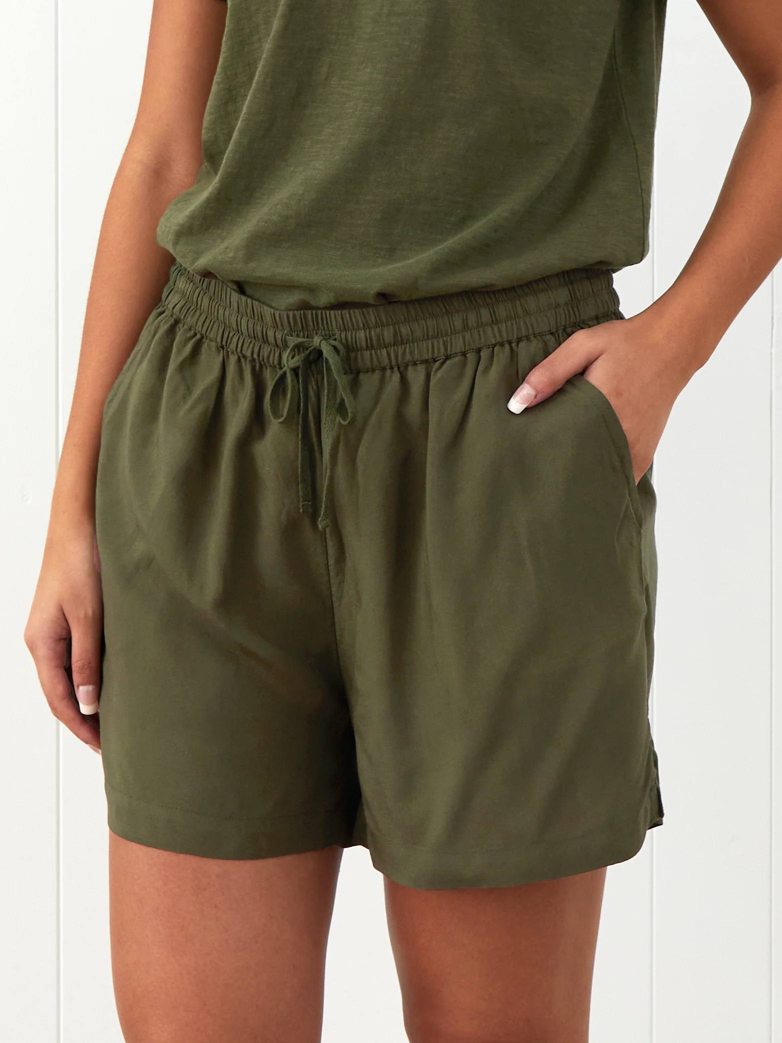 Olive Sleep Shorts - Image 3
