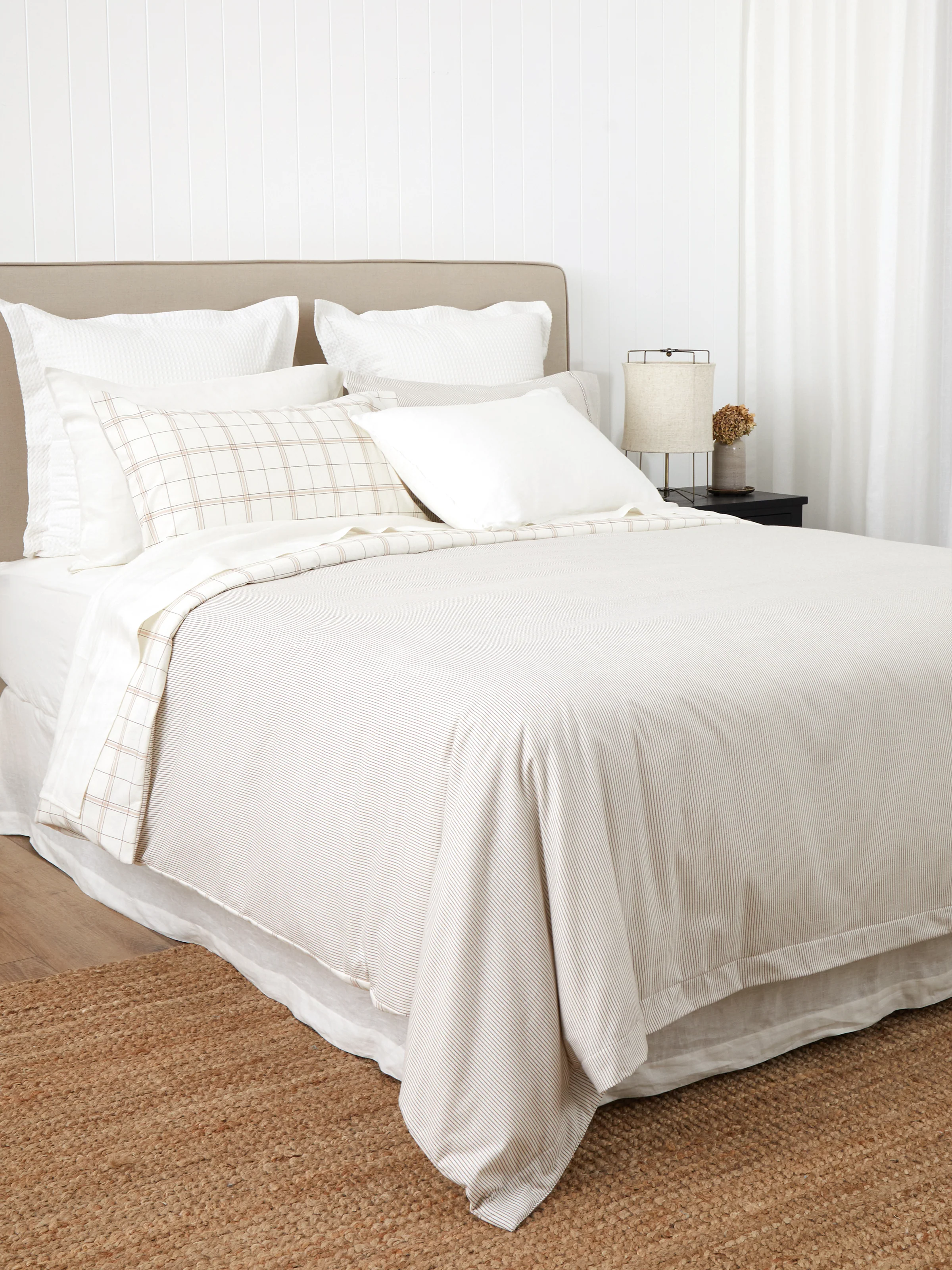 Pinnacle Flannel Reversible Duvet Cover Set in Cocoa - Image 3