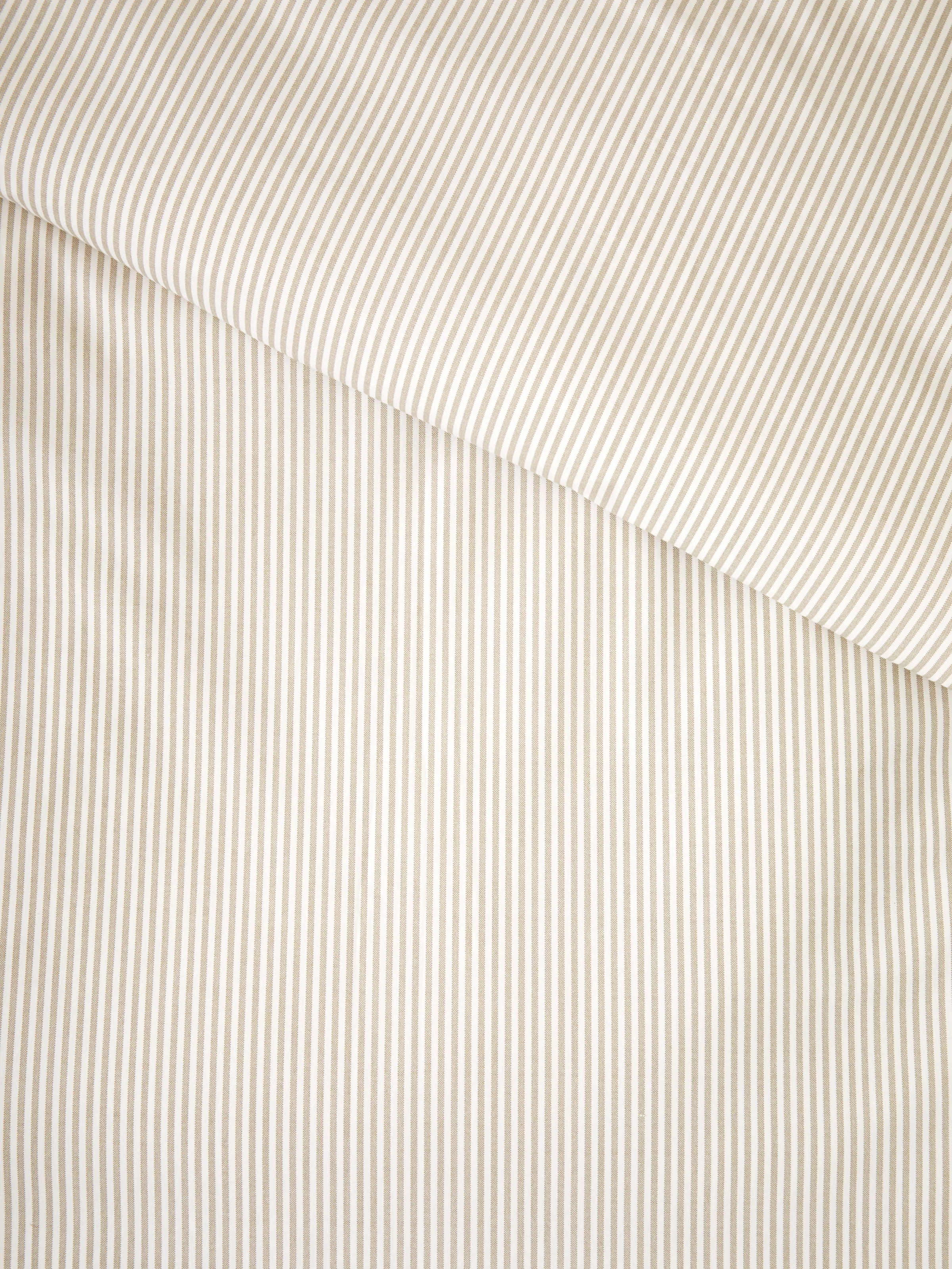Purity Organic Cotton Duvet Cover Set in Natural Stripe - Image 4