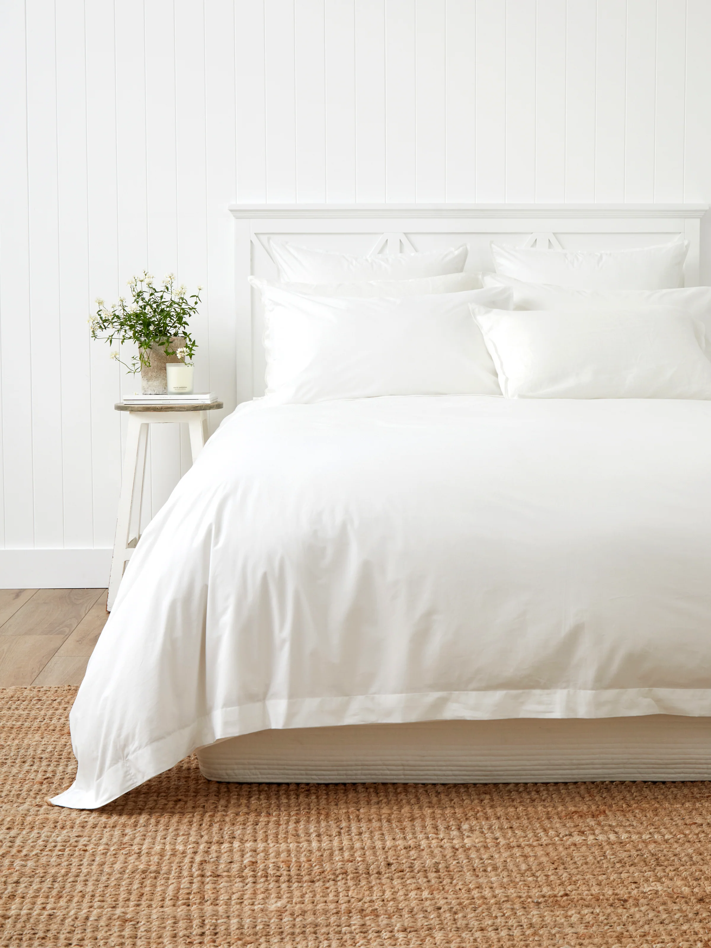 Purity Organic Cotton Duvet Cover Set in White