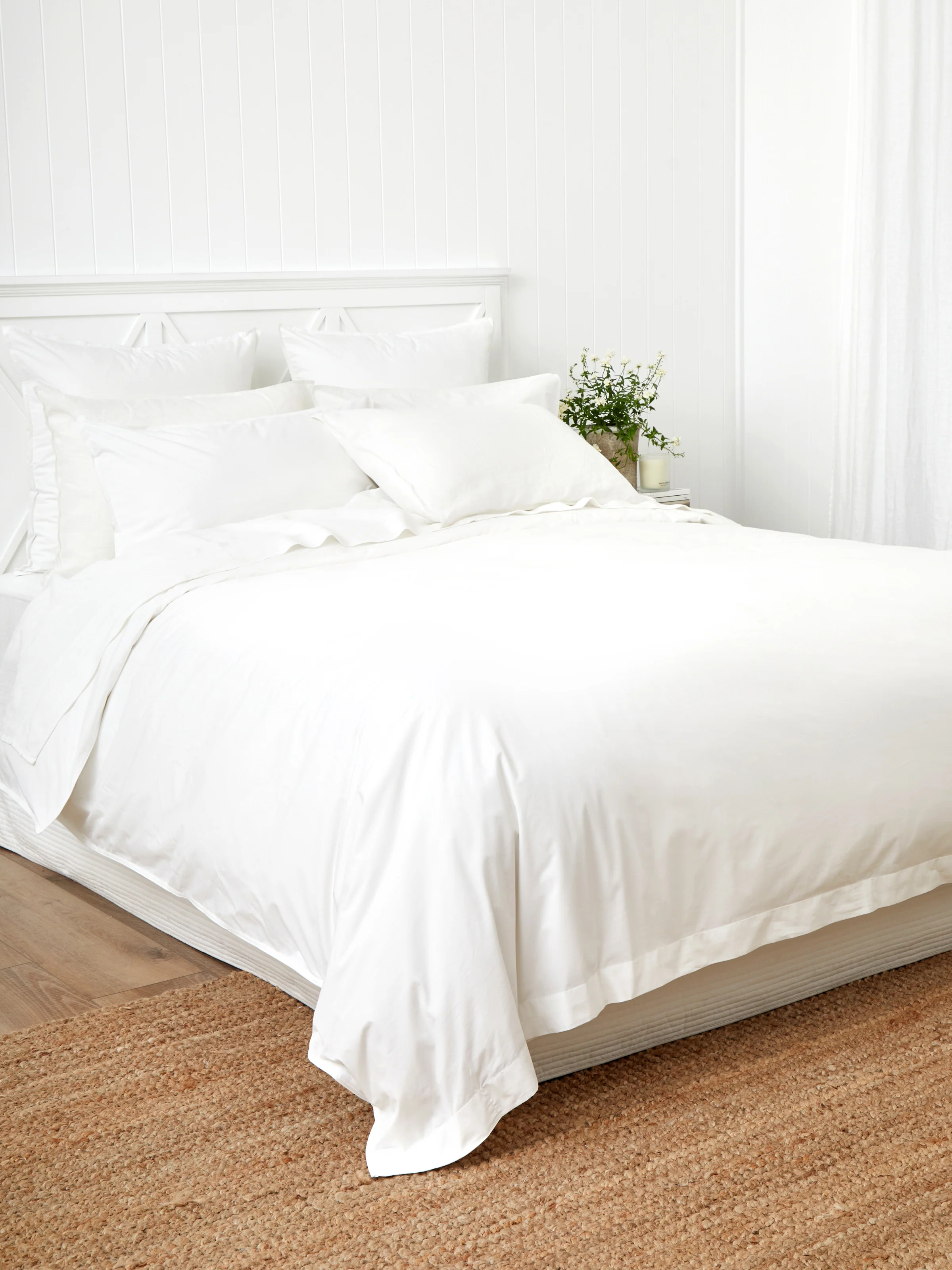 Purity Organic Cotton Duvet Cover Set in White - Image 3