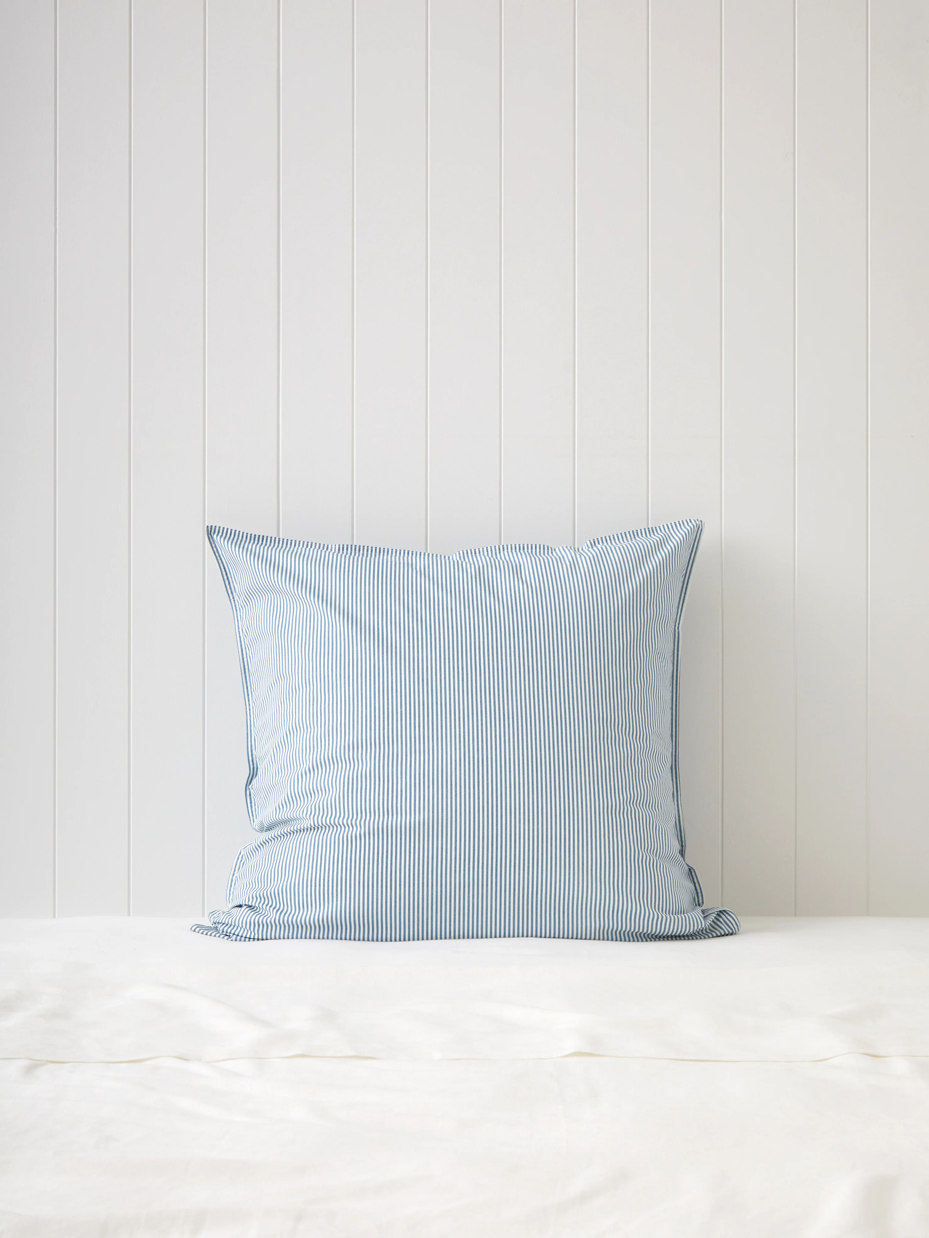 Purity Organic Cotton European Pillowcase in Blue Stripe