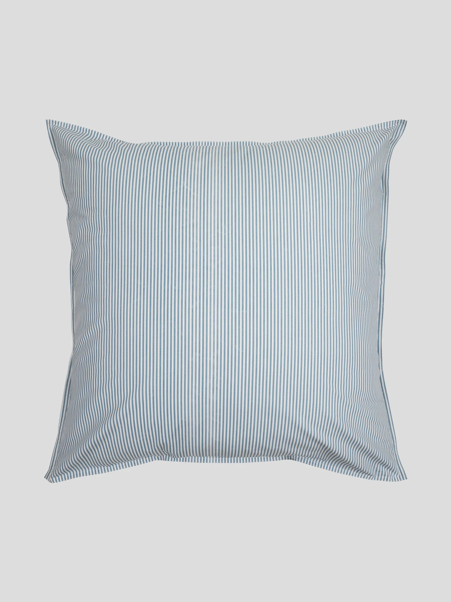 Purity Organic Cotton European Pillowcase in Blue Stripe - Image 2