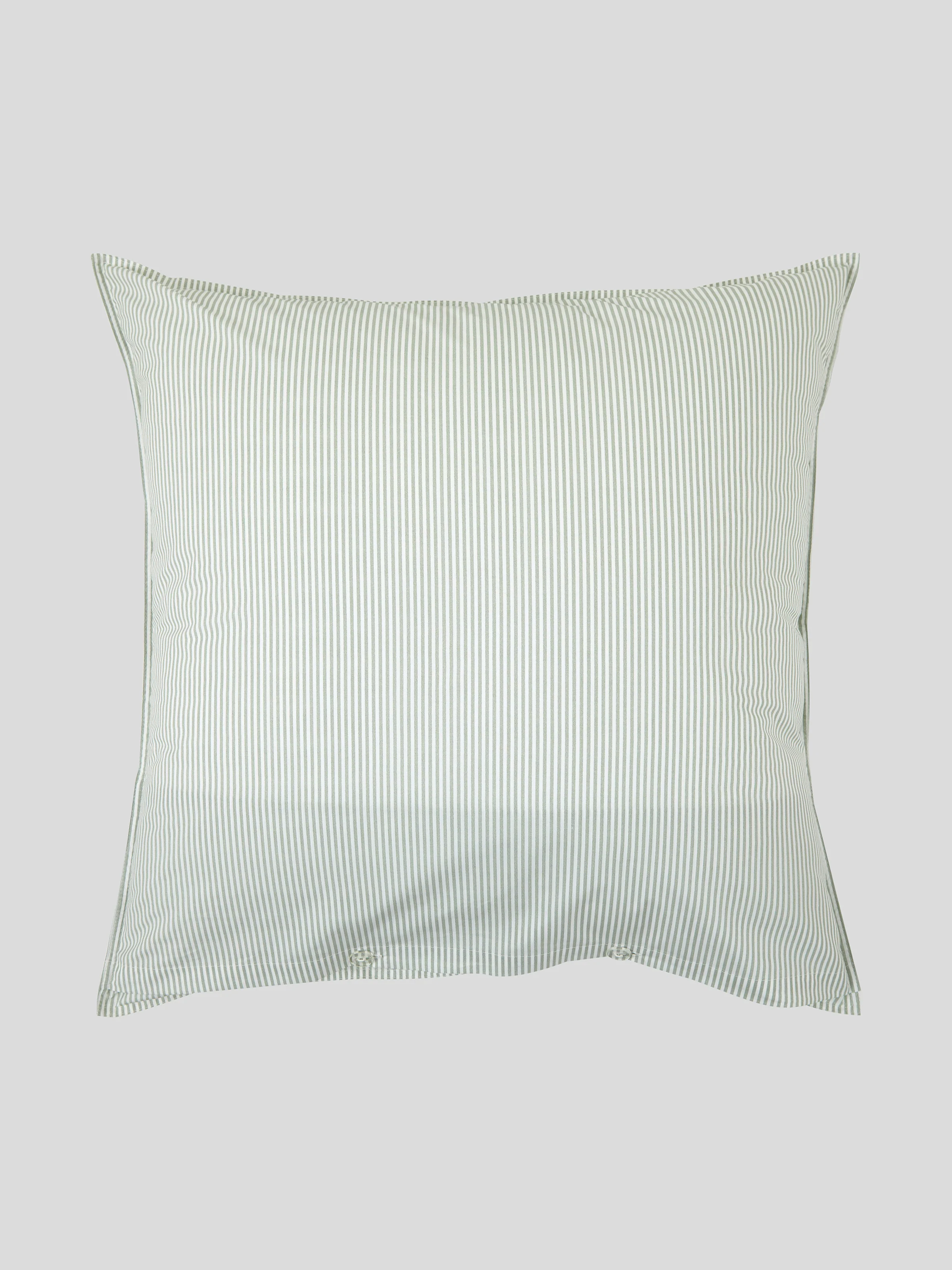 Purity Organic Cotton European Pillowcase in Green Stripe - Image 3