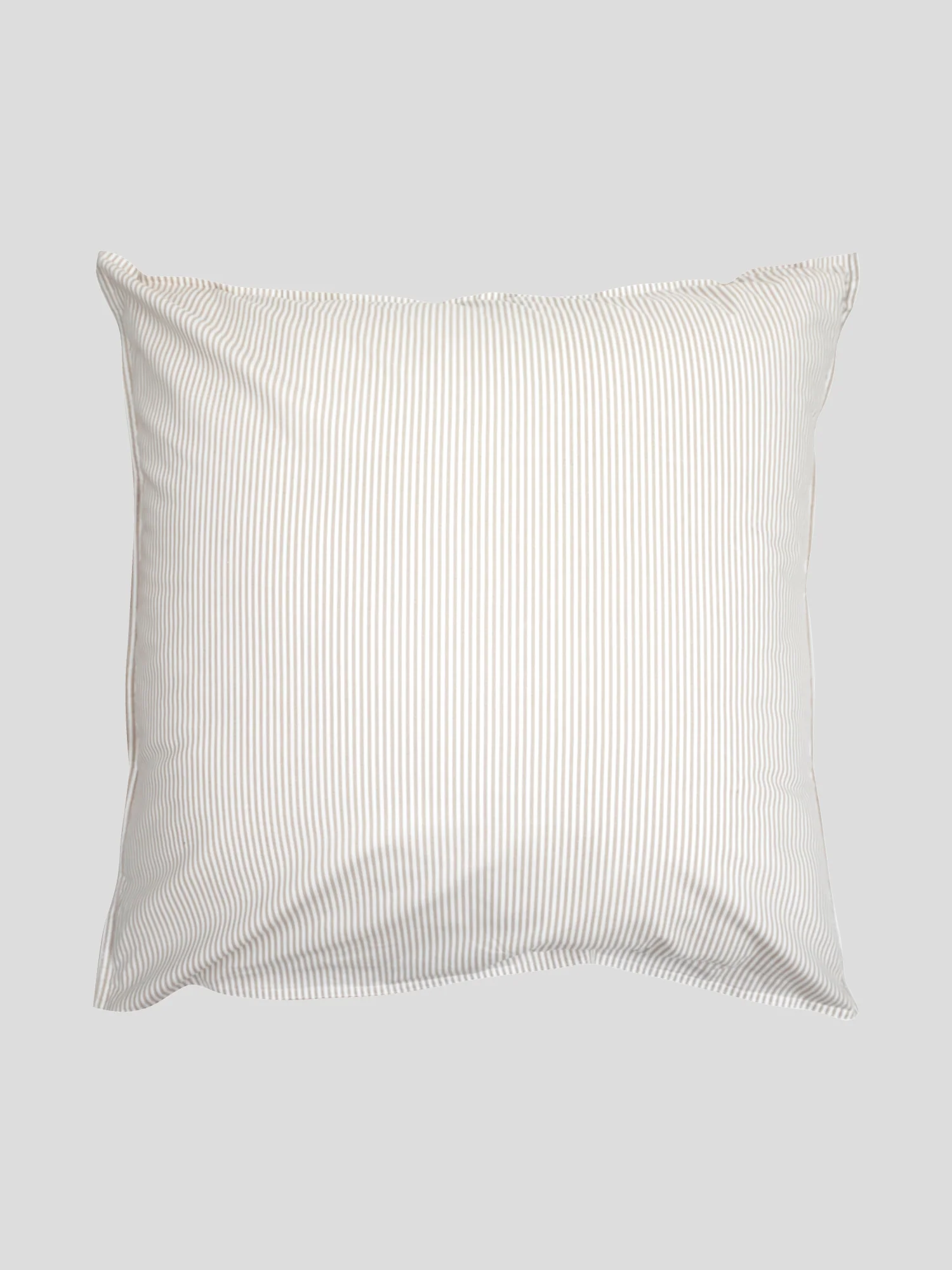 Purity Organic Cotton European Pillowcase in Natural Stripe - Image 2