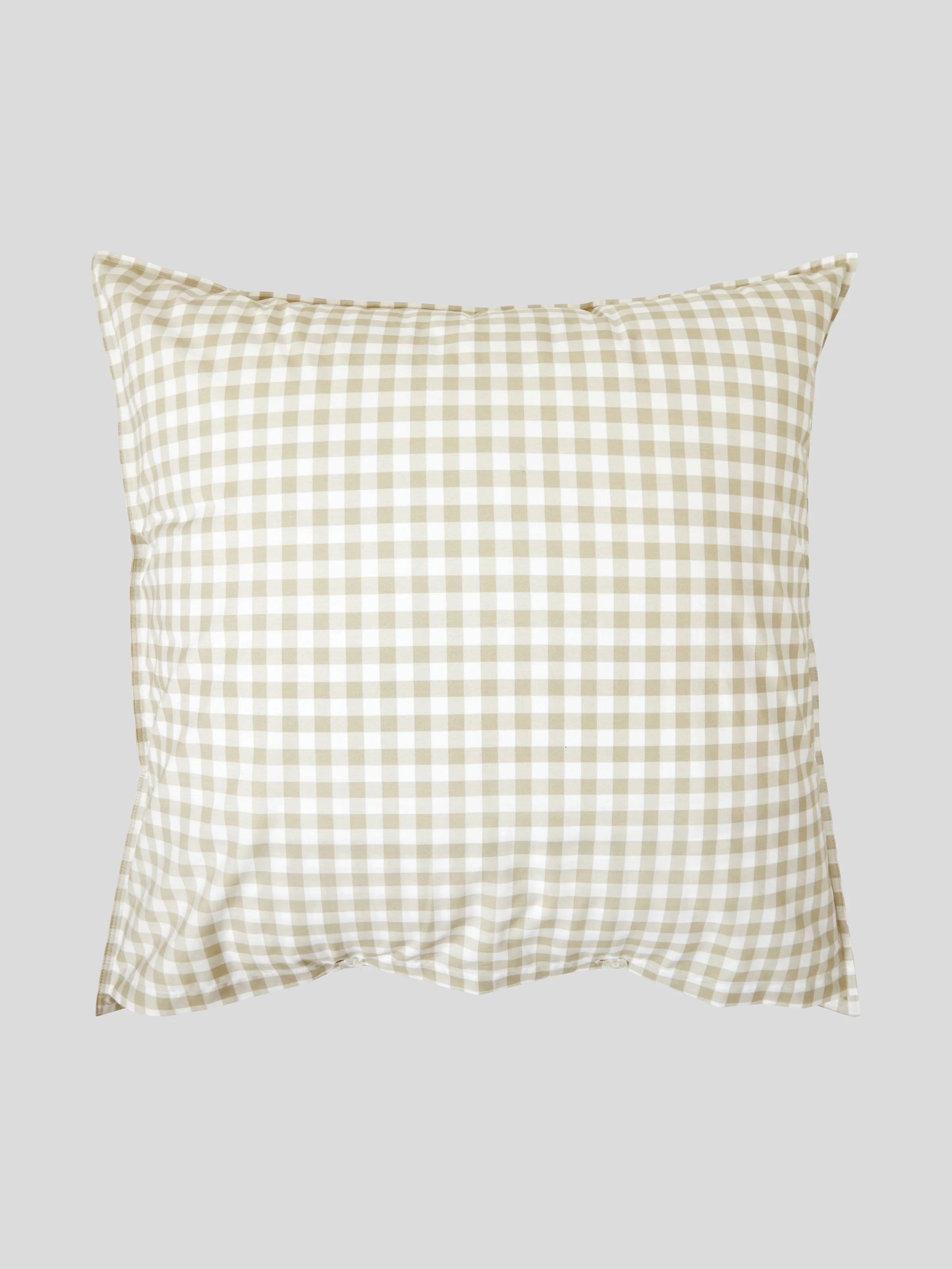 Purity Organic Cotton Gingham European Pillowcase in Natural - Image 3