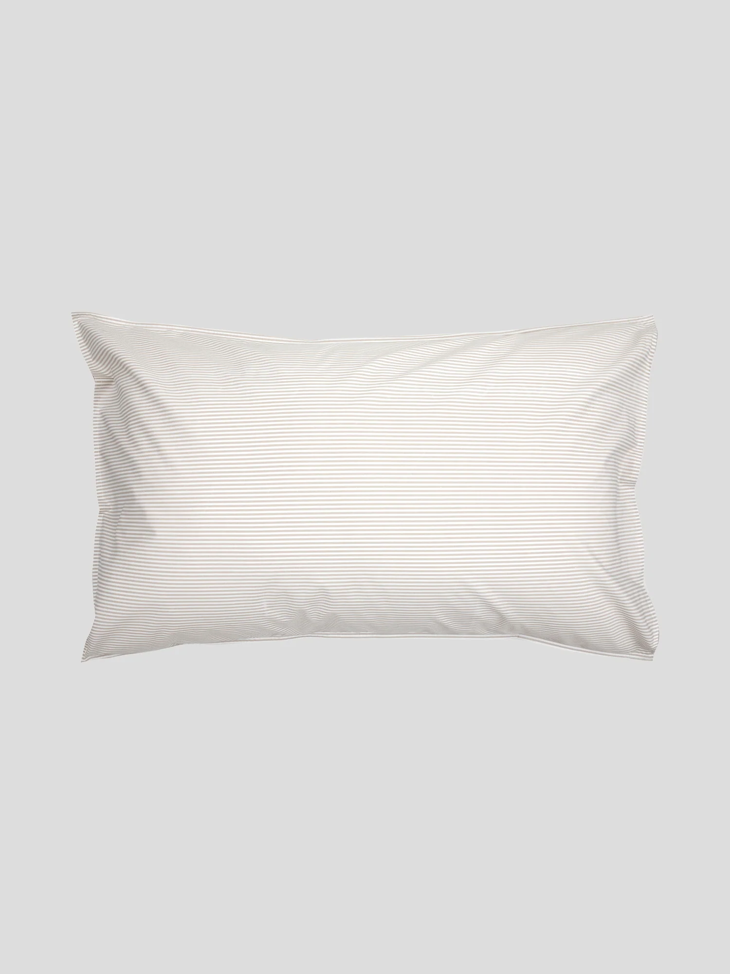 Purity Organic Cotton Lodge Pillowcase Set in Natural Stripe - Image 2