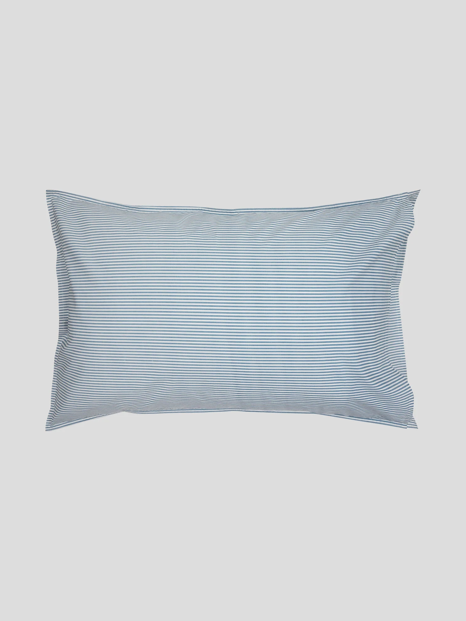 Purity Organic Cotton Standard Pillowcase Set in Blue Stripe - Image 4