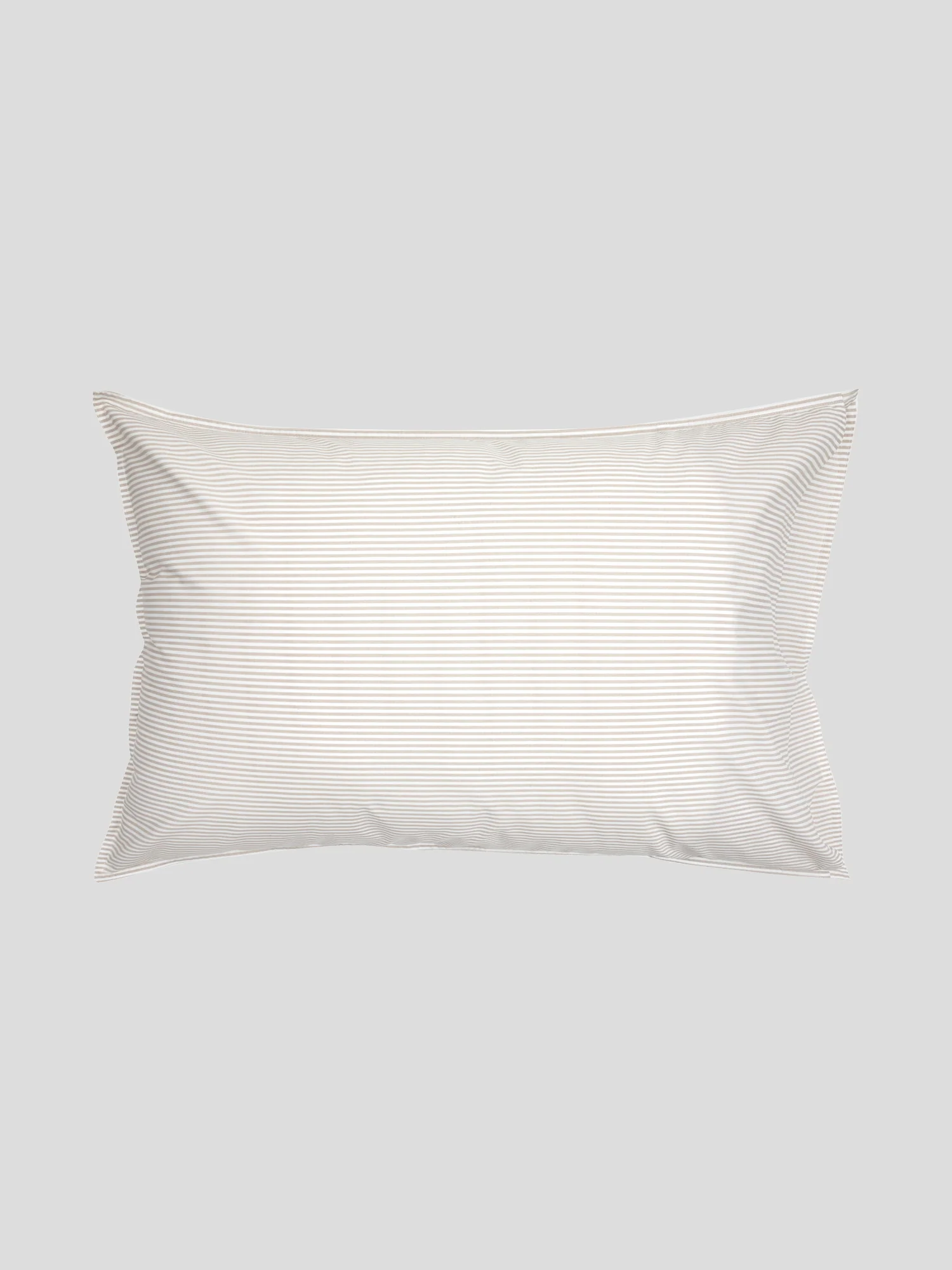 Purity Organic Cotton Standard Pillowcase Set in Natural Stripe - Image 4