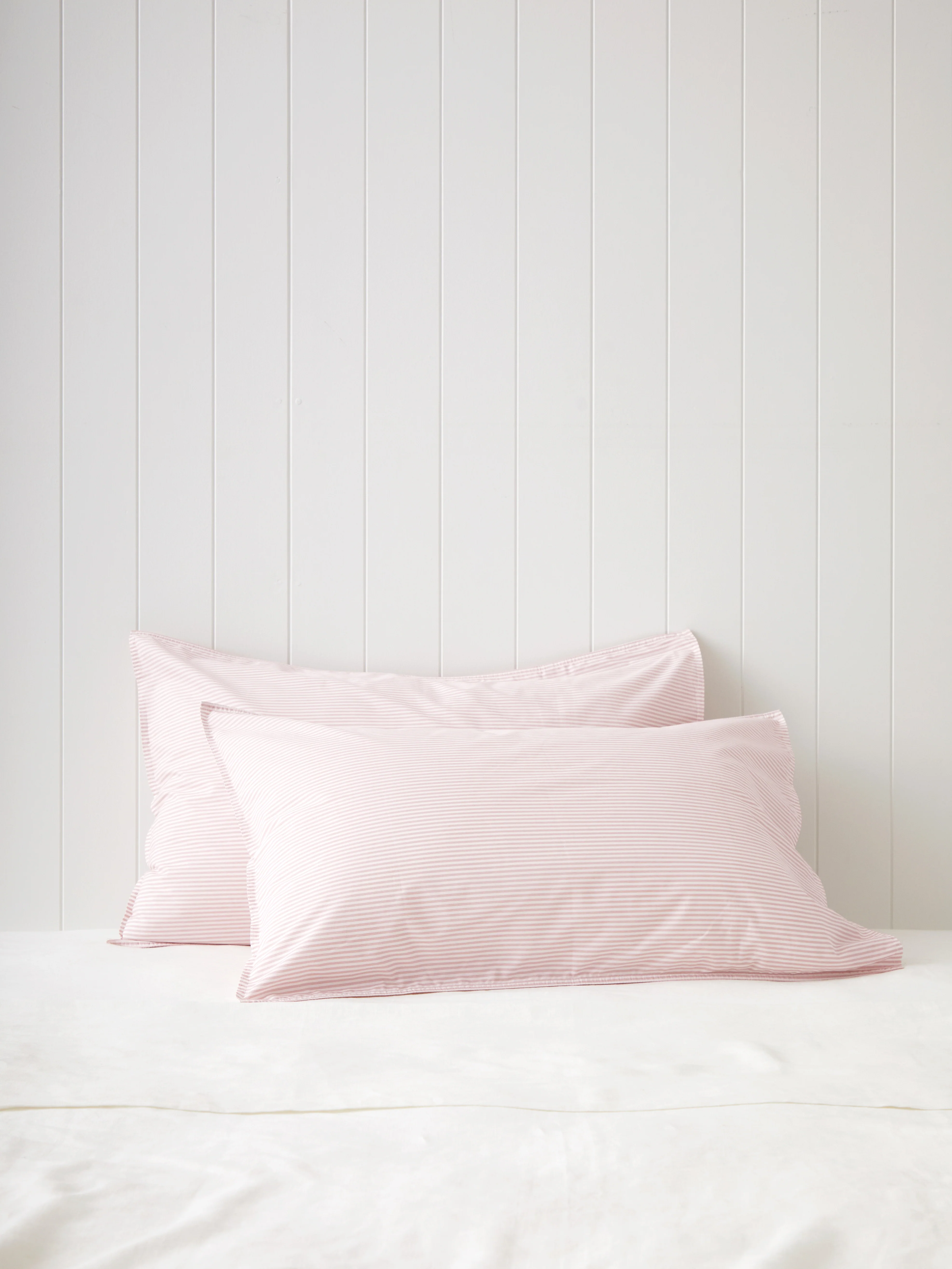 Purity Organic Cotton Standard Pillowcase Set in Pink Stripe