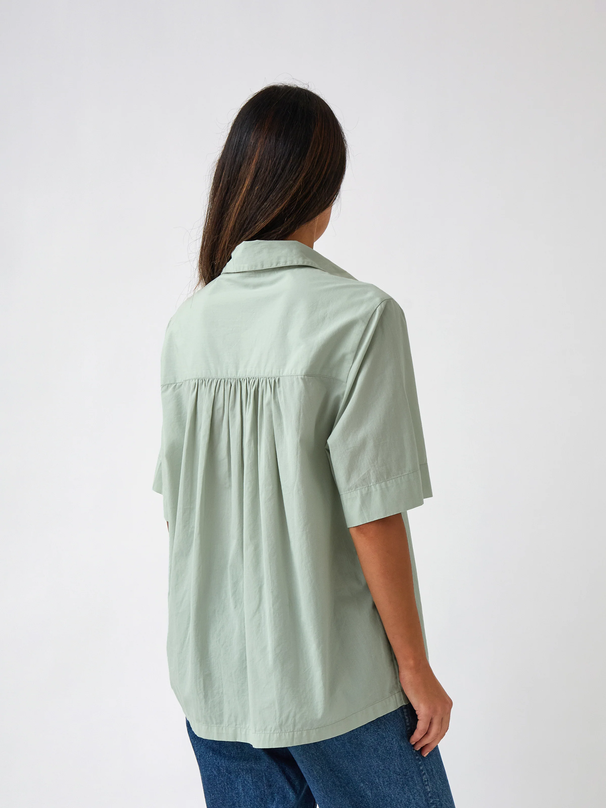 Rhodes Poplin Shirt in Green - Image 4