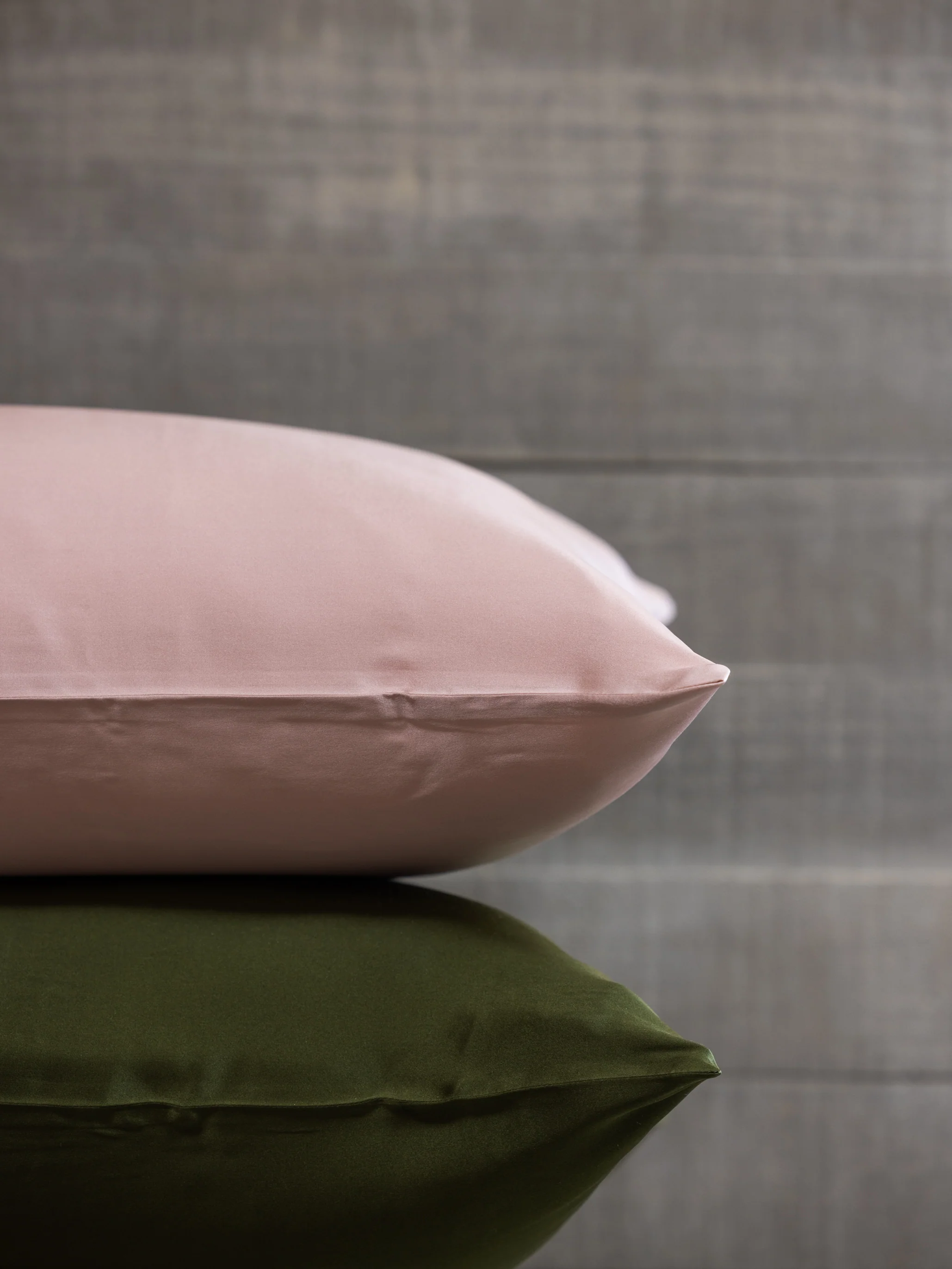 Silk Pillowcase & Eye Mask Gift Box Set in Olive - Image 5