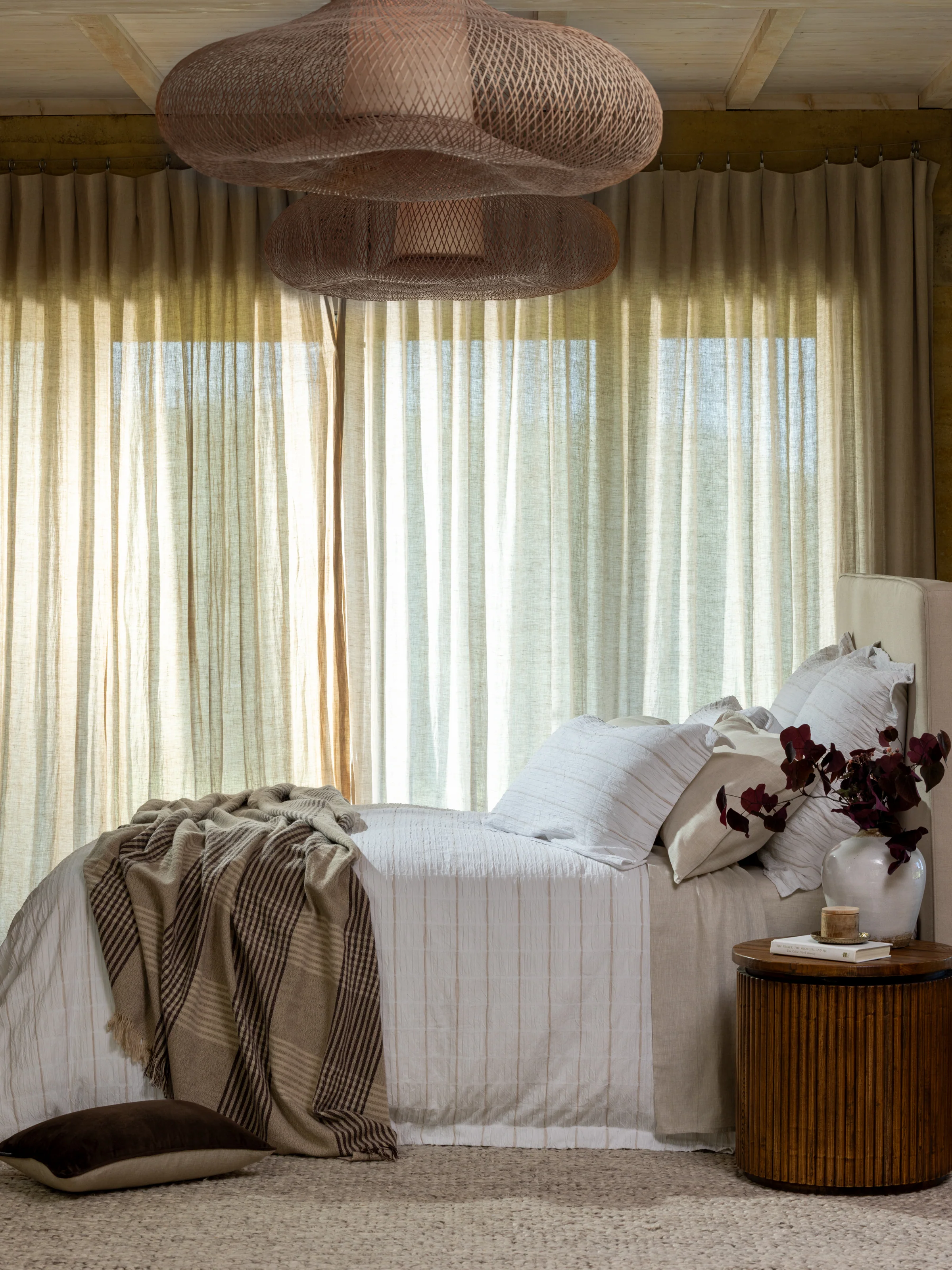 Winslow Woollen Blanket in Cocoa Natural - Image 4
